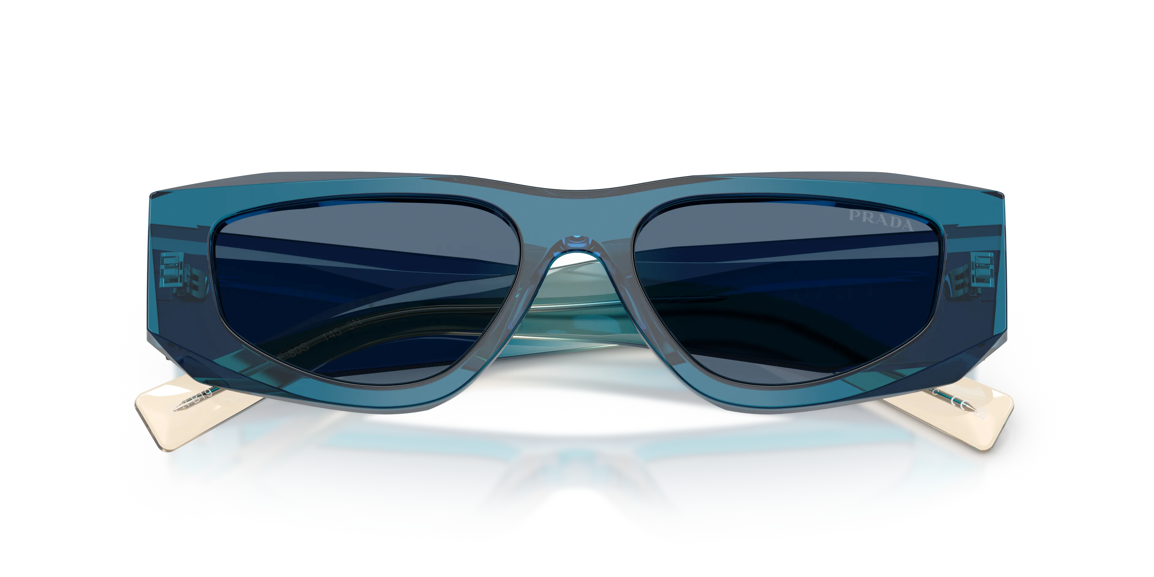 Prada PR B19S 24F80S Occhiali da sole Acetato Blu Blu Pillow Normale - immagine 2