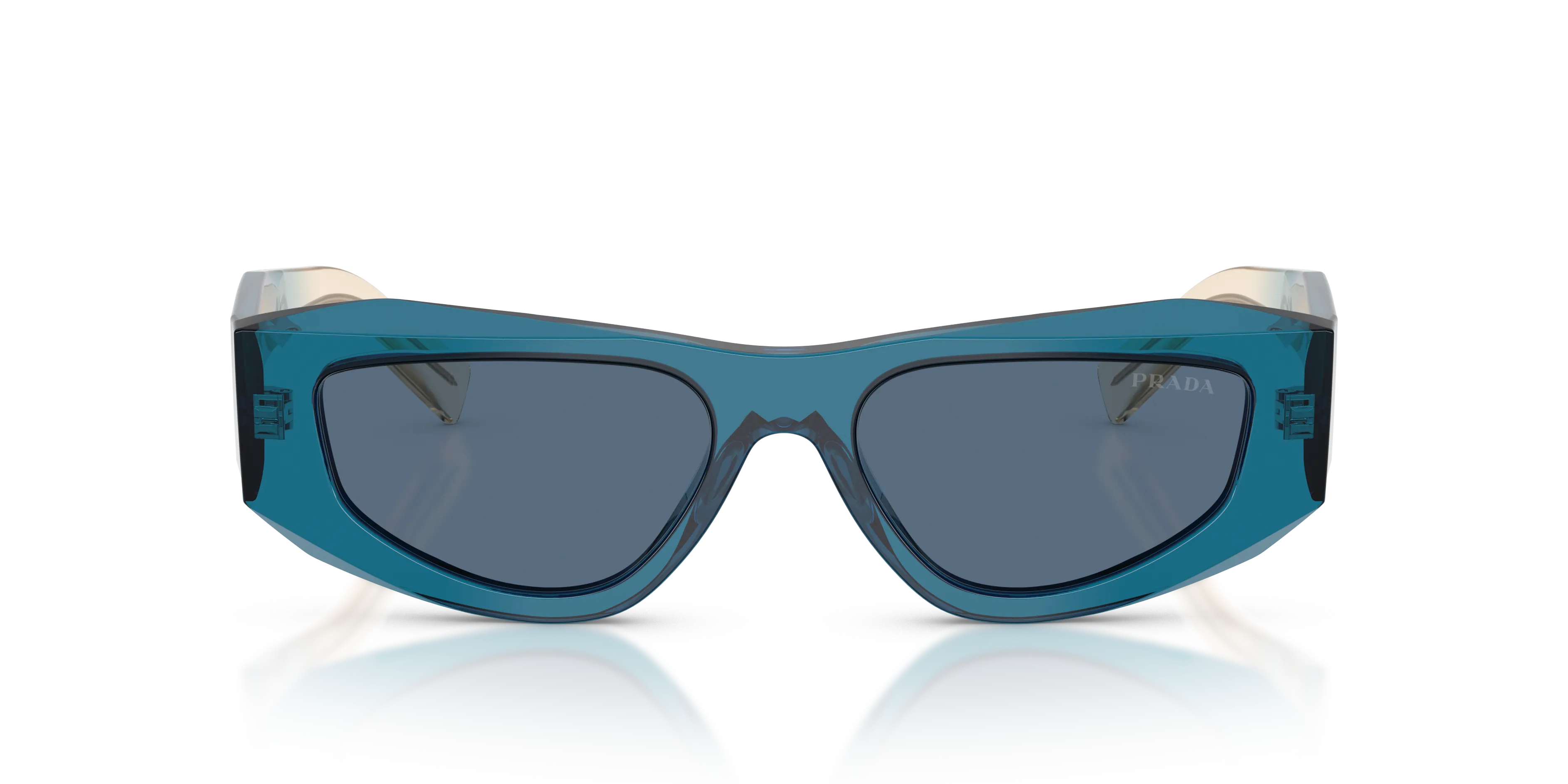 Prada PR B19S 24F80S Occhiali da sole Acetato Blu Blu Pillow Normale - immagine 3