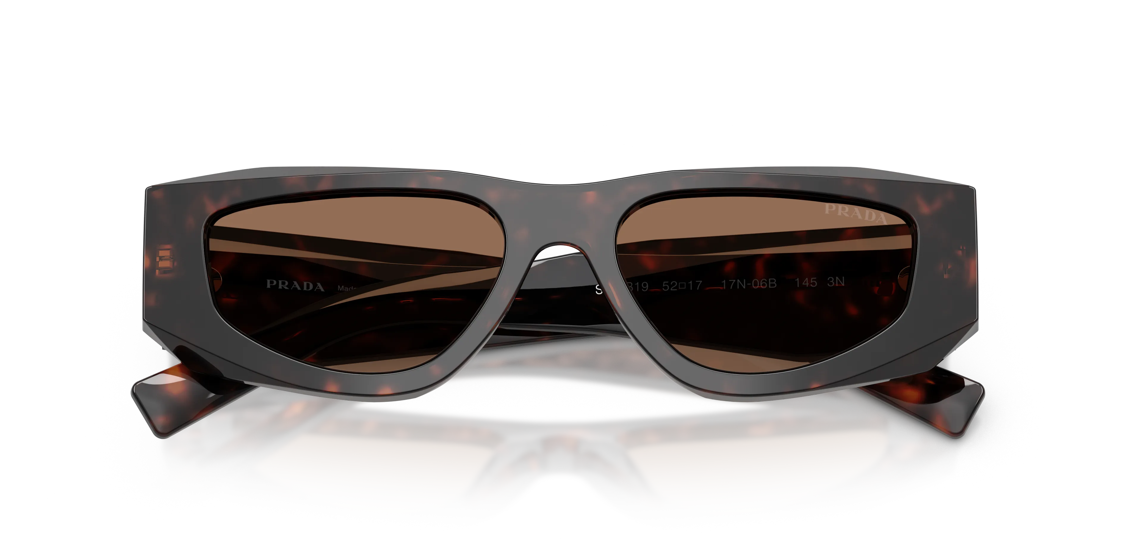 Prada PR B19S 17N06B Occhiali da sole Acetato Tartaruga Marrone Pillow Normale - immagine 2