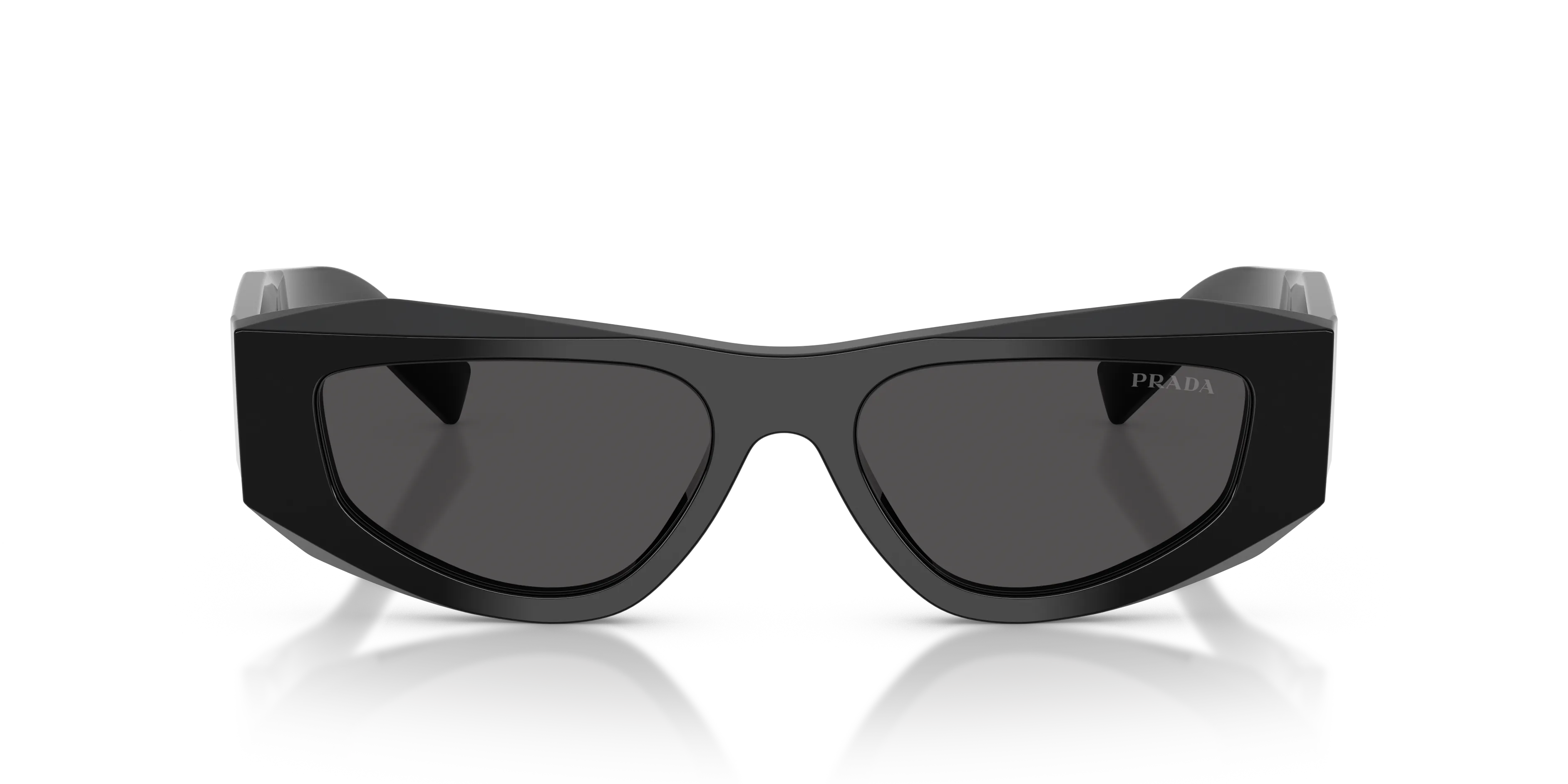 Prada PR B19S 16K08Z Occhiali da sole Acetato Nero Grigio Pillow Normale - immagine 3