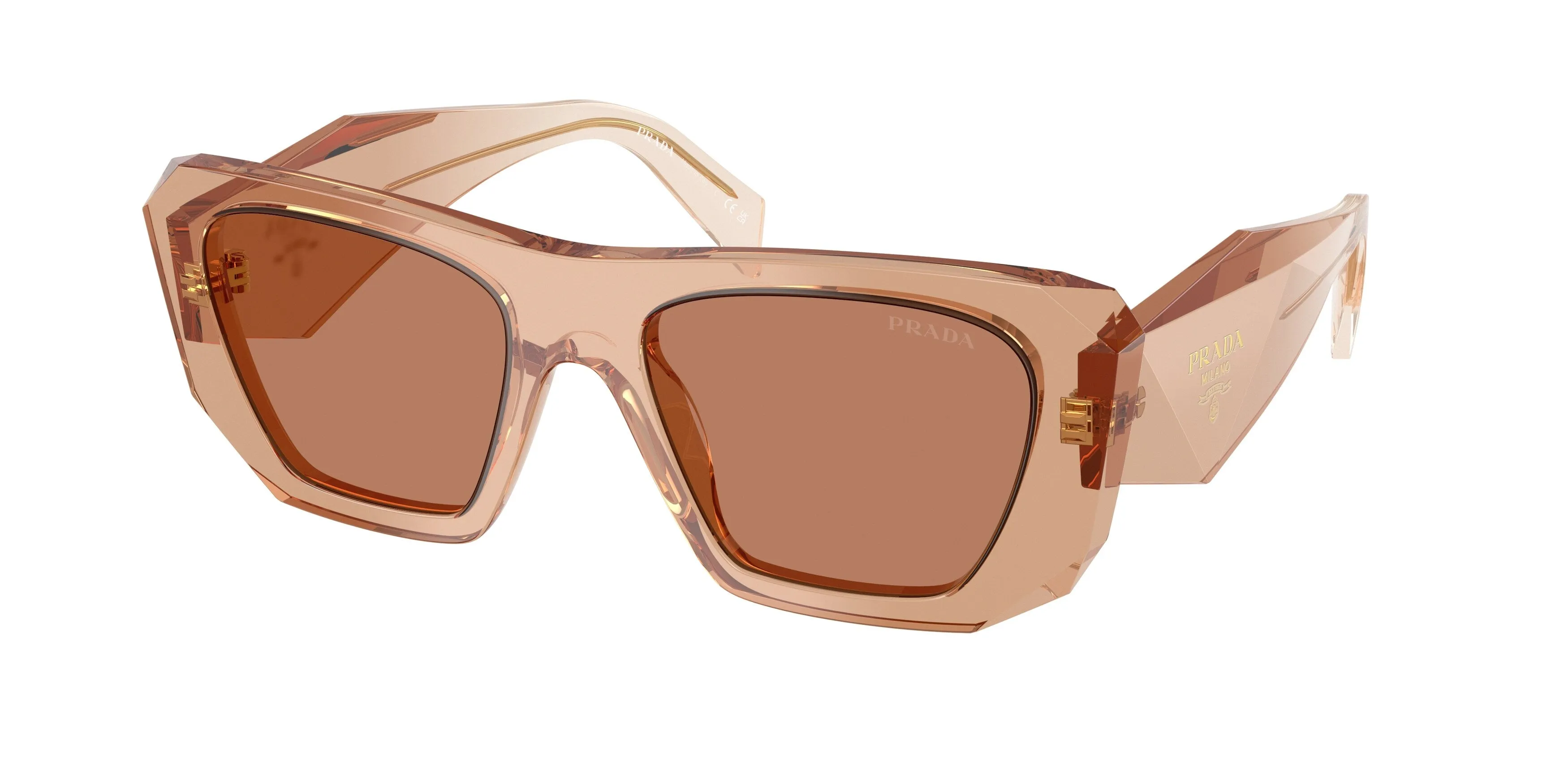 Prada PR B18S 28E90Q Occhiali da sole Acetato Marrone Marrone Squadrata Normale - immagine 1