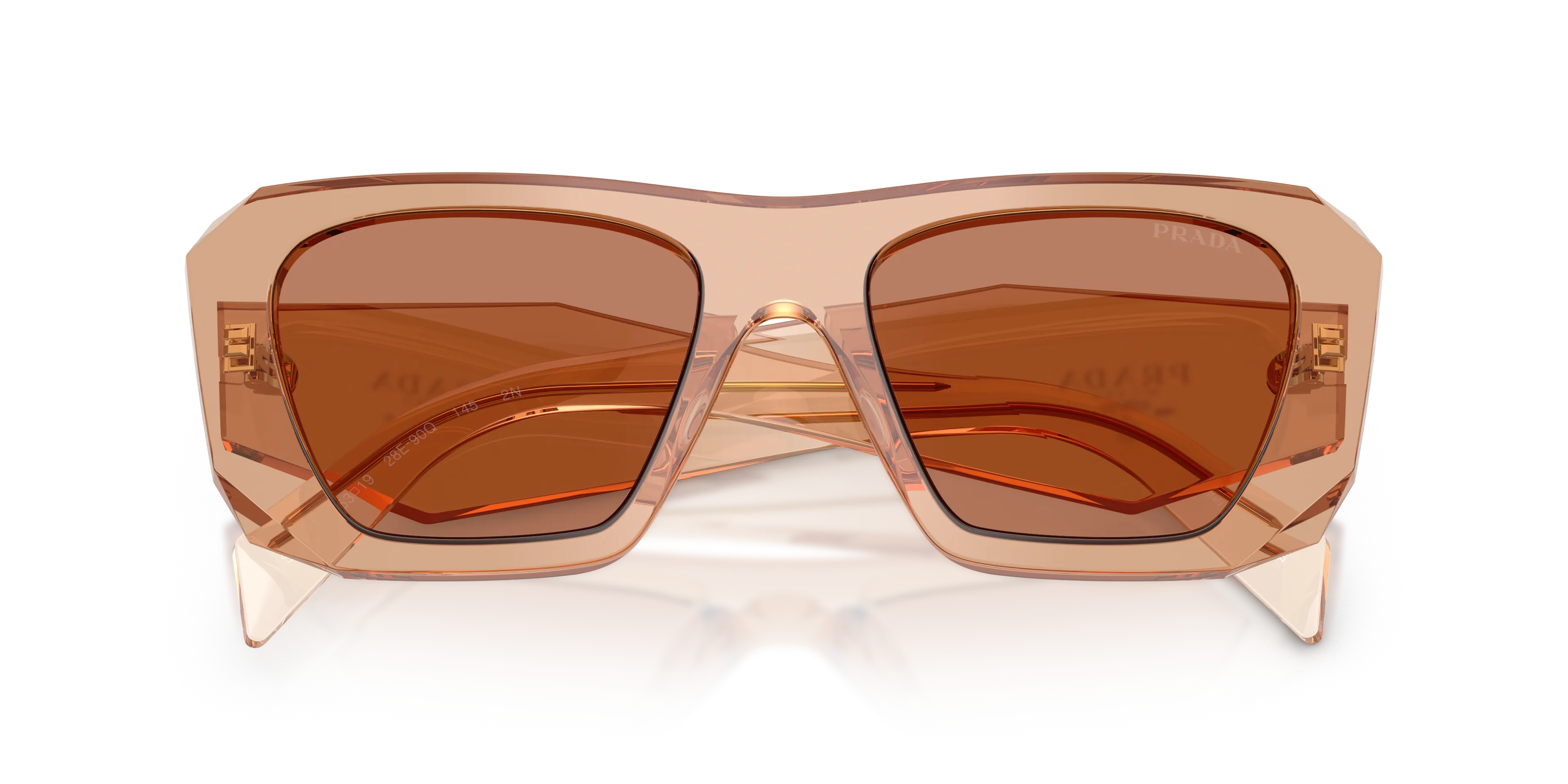 Prada PR B18S 28E90Q Occhiali da sole Acetato Marrone Marrone Squadrata Normale - immagine 2