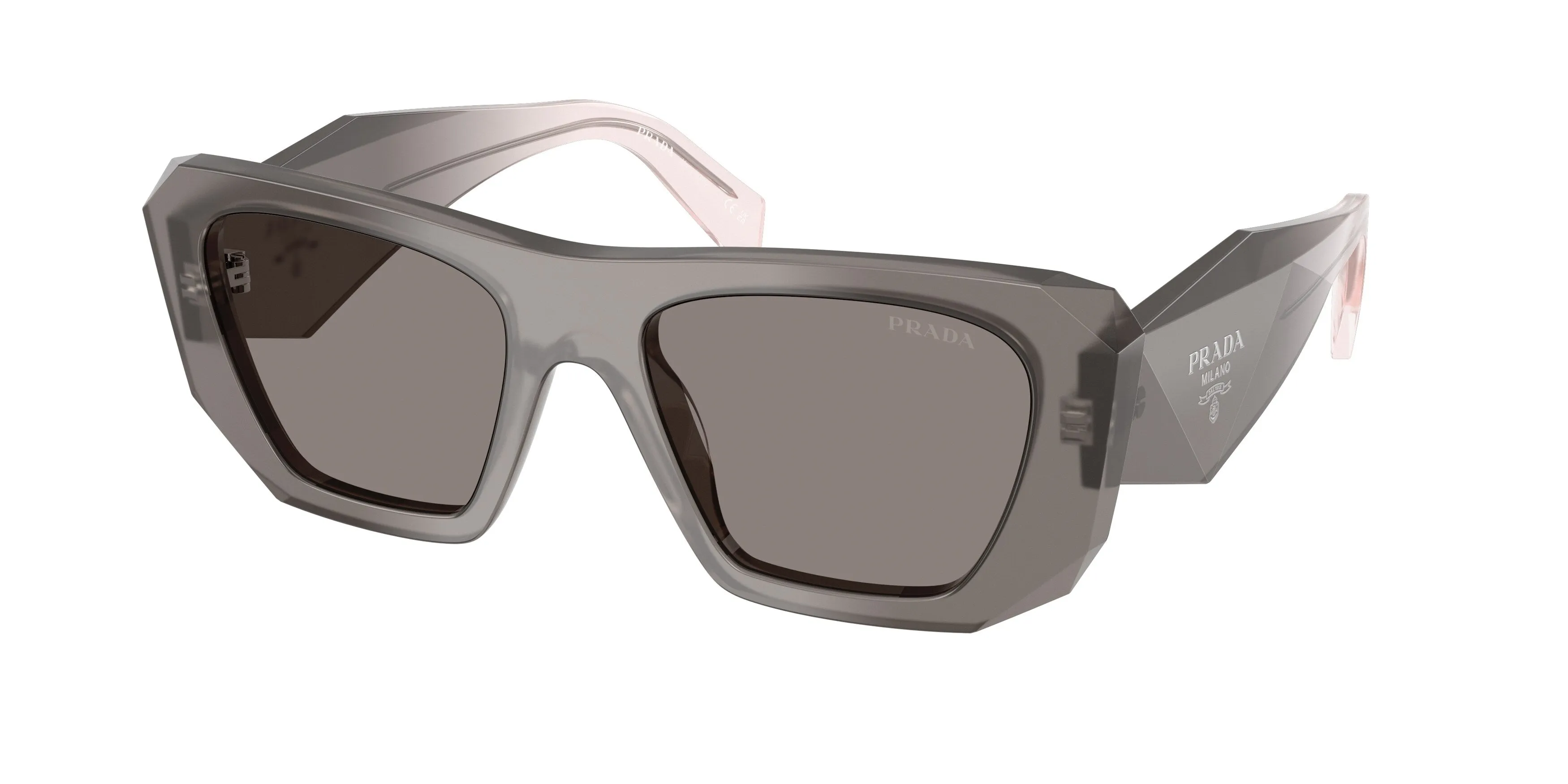 Prada PR B18S 20F80Q Occhiali da sole Acetato Grigio Grigio Squadrata Normale - immagine 1