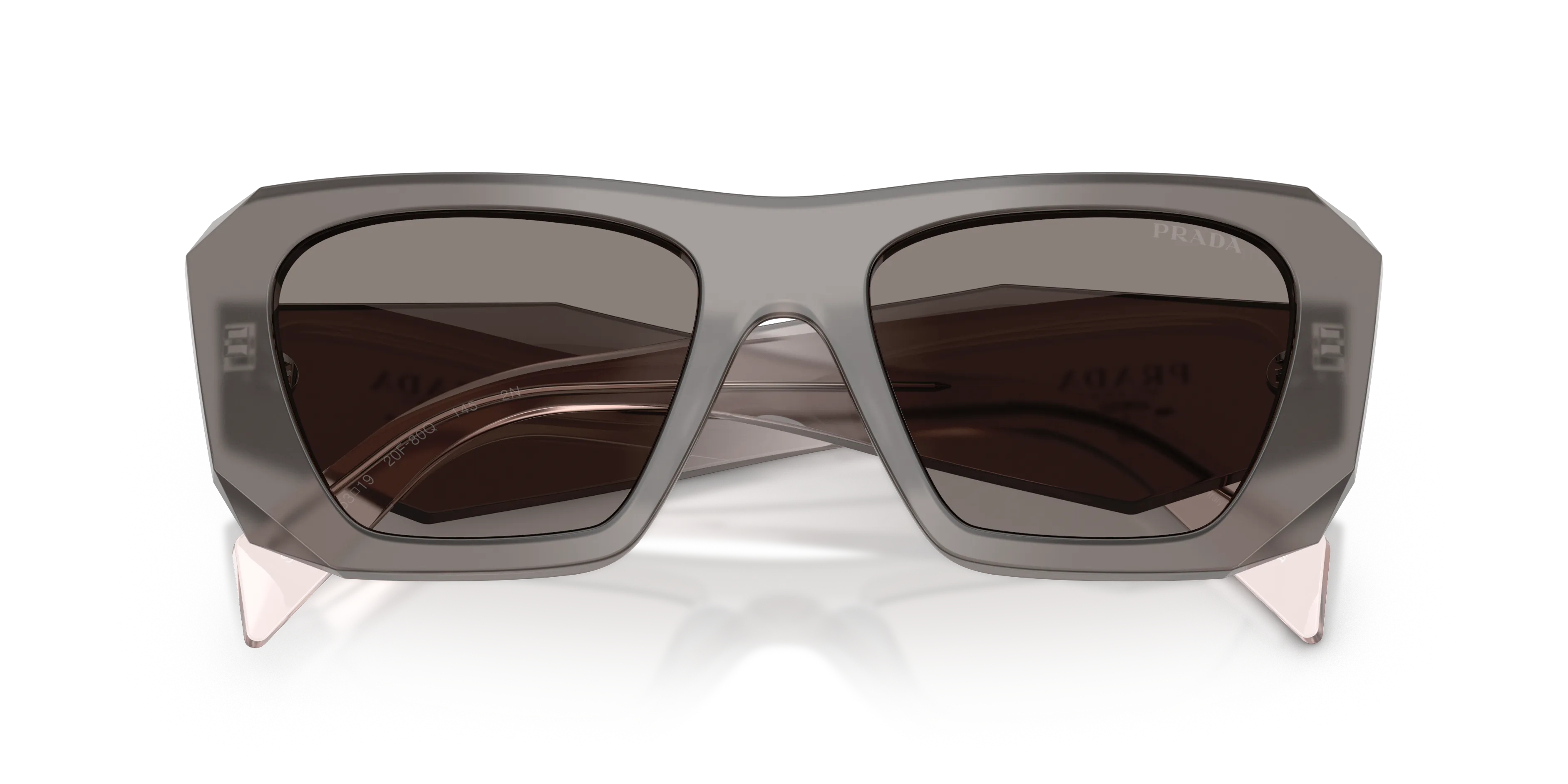 Prada PR B18S 20F80Q Occhiali da sole Acetato Grigio Grigio Squadrata Normale - immagine 2