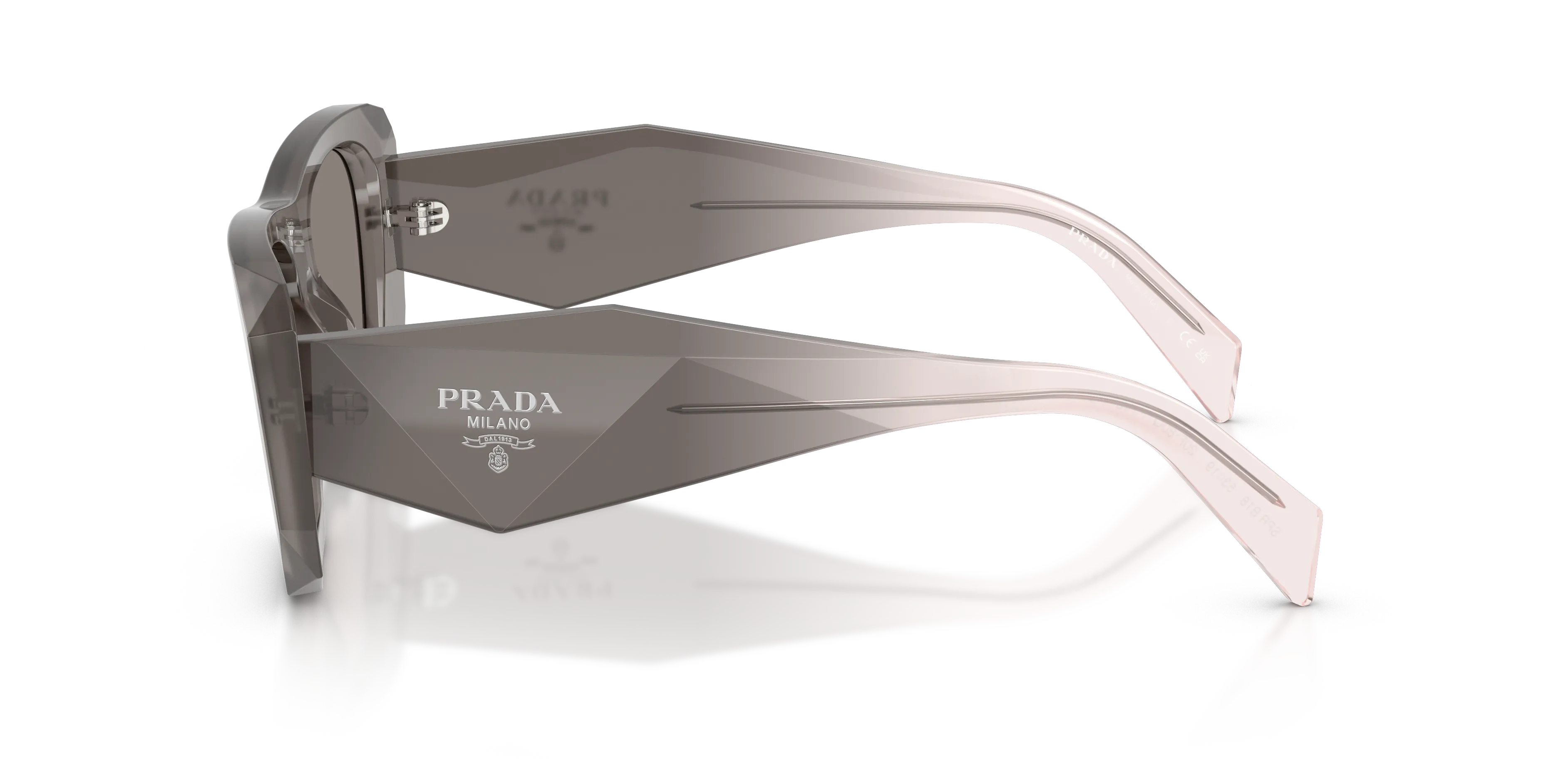 Prada PR B18S 20F80Q Occhiali da sole Acetato Grigio Grigio Squadrata Normale - immagine 4