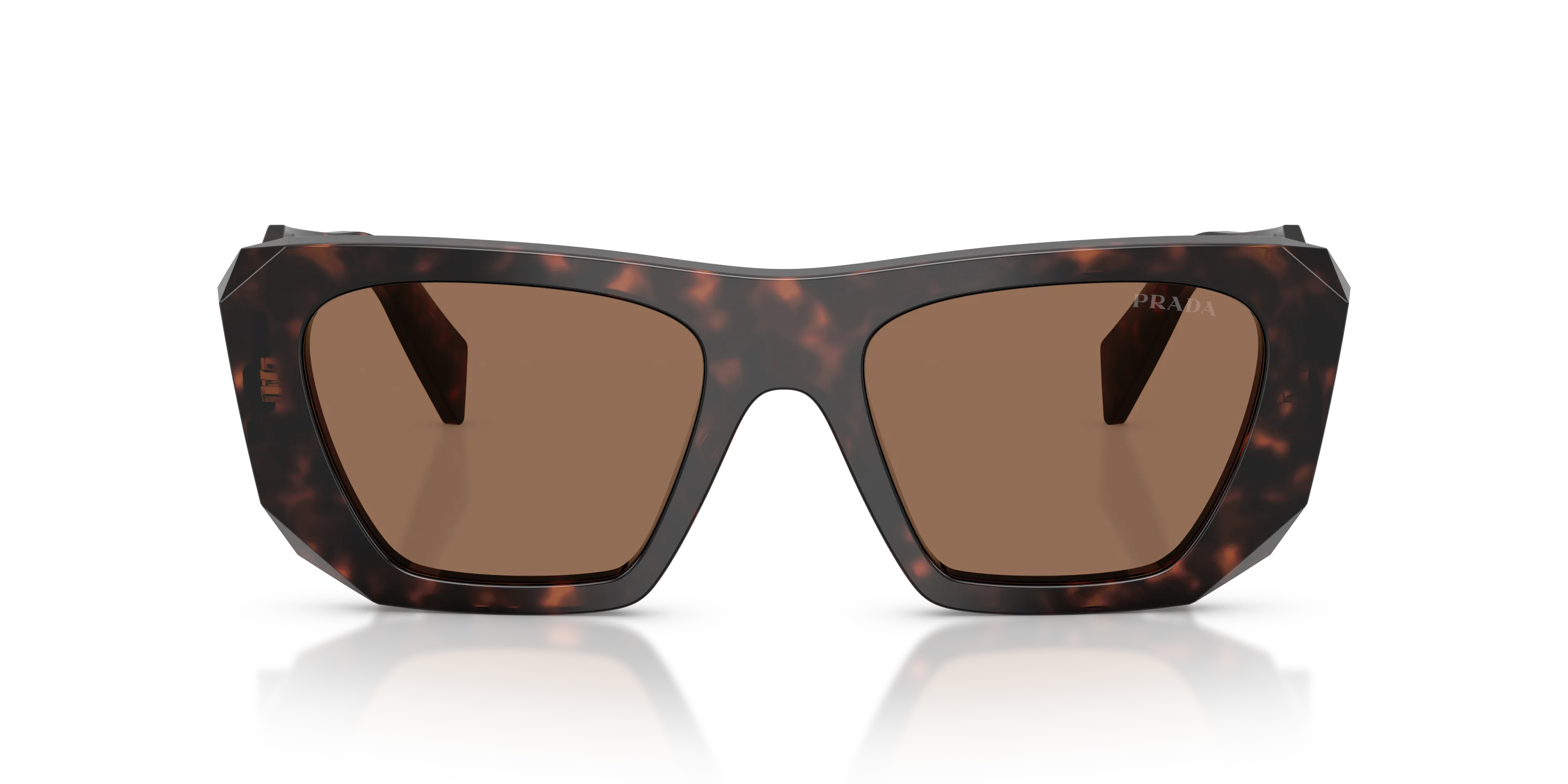 Prada PR B18S 17N06B Occhiali da sole Acetato Tartaruga Marrone Squadrata Normale - immagine 3