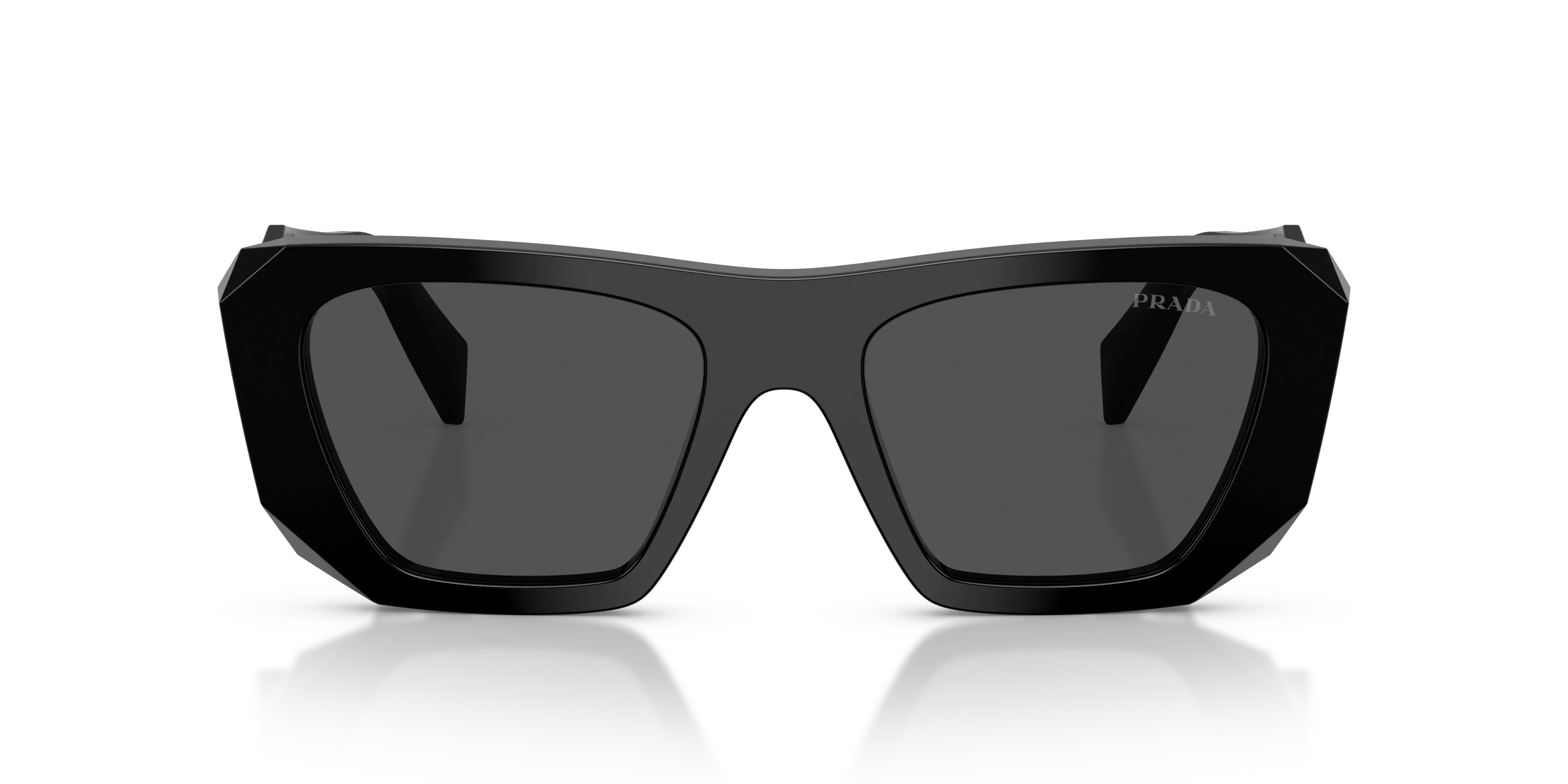 Prada PR B18S 16K08Z Occhiali da sole Acetato Nero Grigio Squadrata Normale - immagine 3