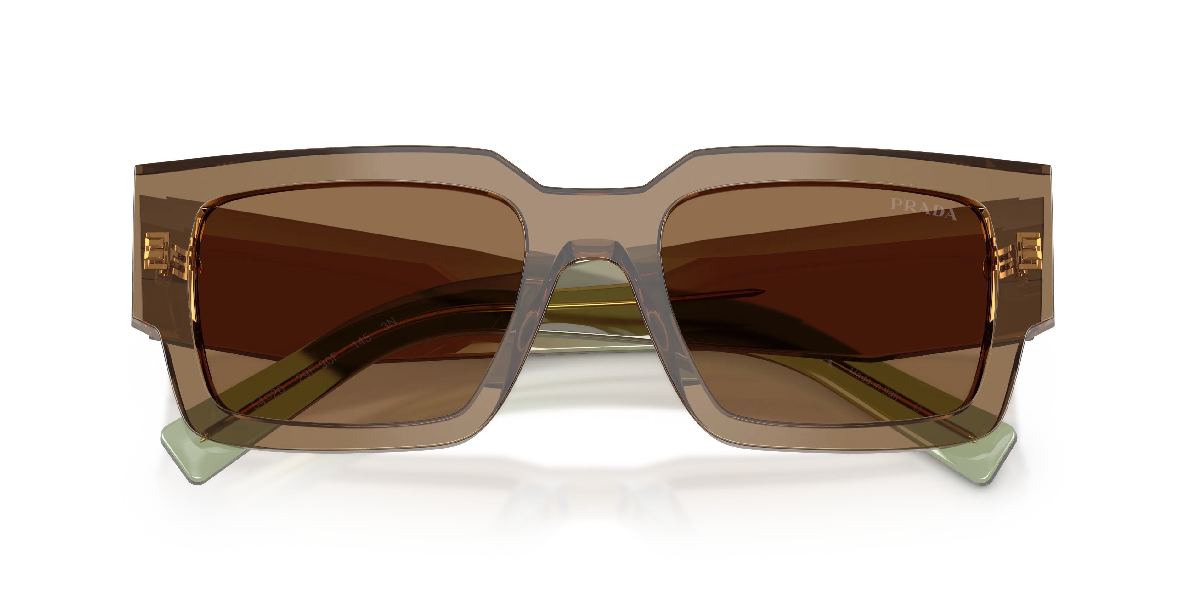 Prada PR B17S 29E90F Occhiali da sole Acetato Marrone Marrone Squadrata Normale - immagine 2