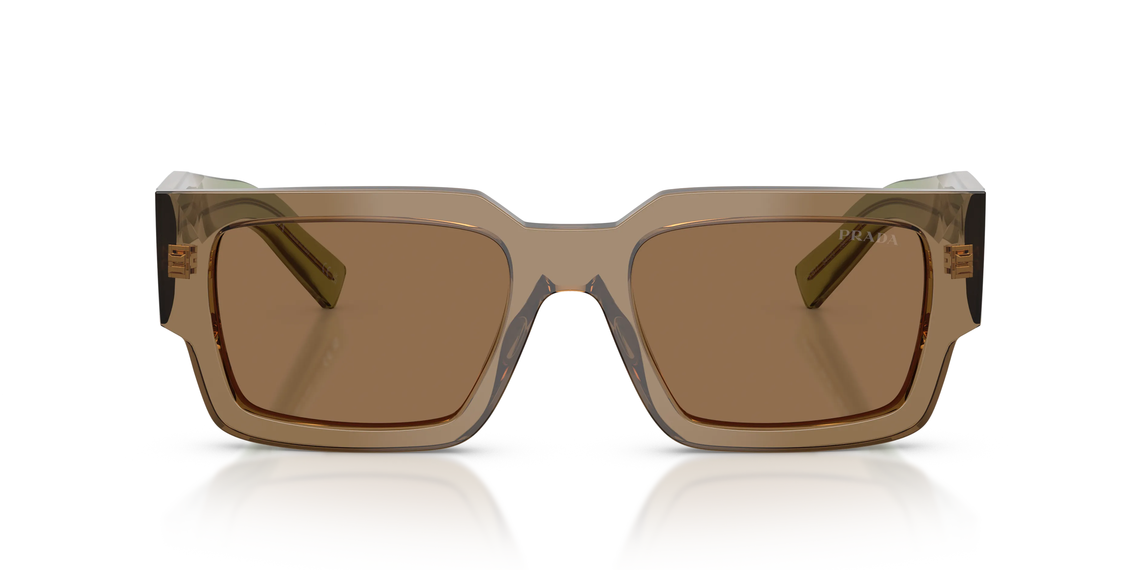 Prada PR B17S 29E90F Occhiali da sole Acetato Marrone Marrone Squadrata Normale - immagine 3