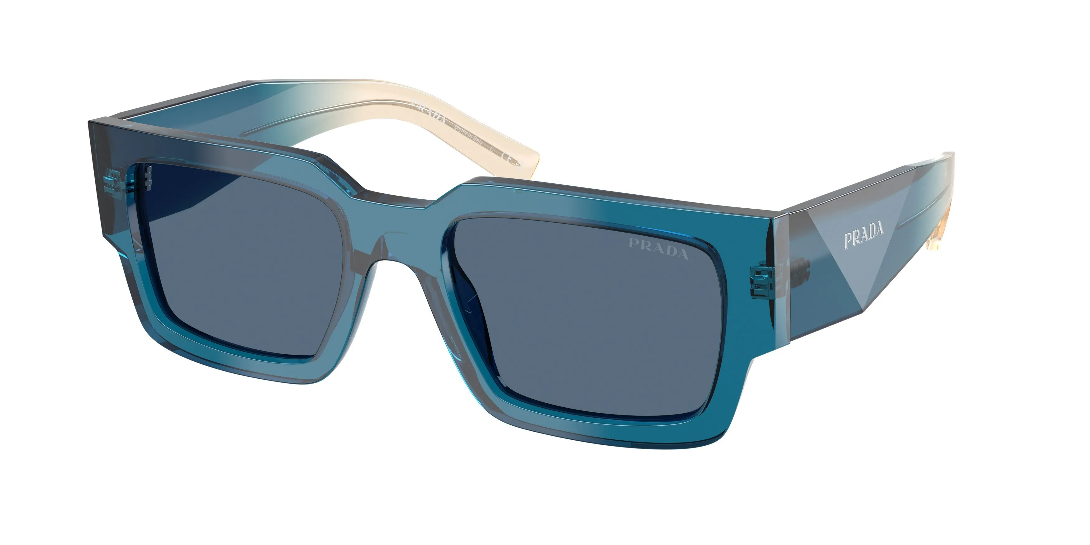 Prada PR B17S 24F80S Occhiali da sole Acetato Blu Blu Squadrata Normale - immagine 1