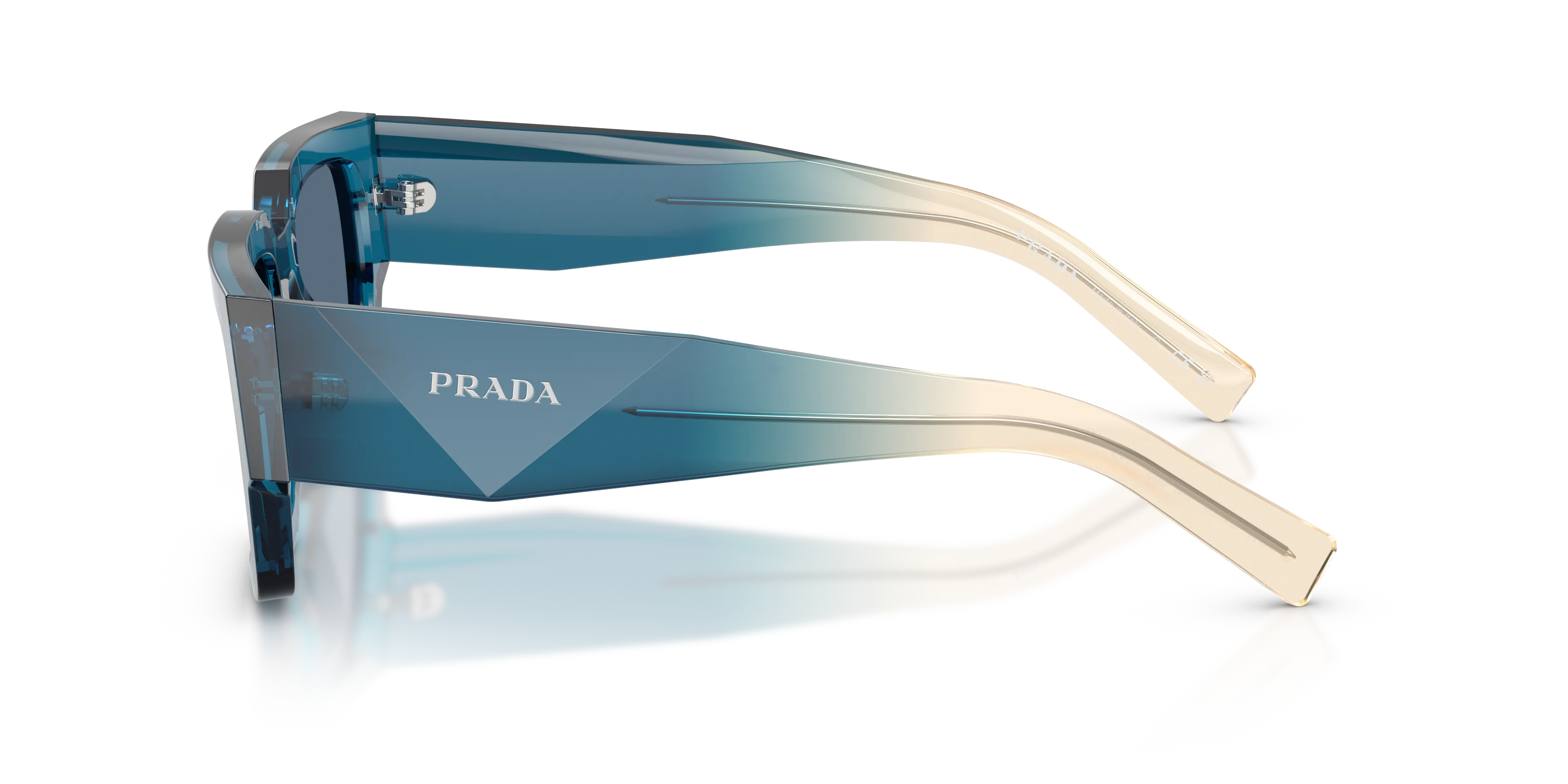 Prada PR B17S 24F80S Occhiali da sole Acetato Blu Blu Squadrata Normale - immagine 4