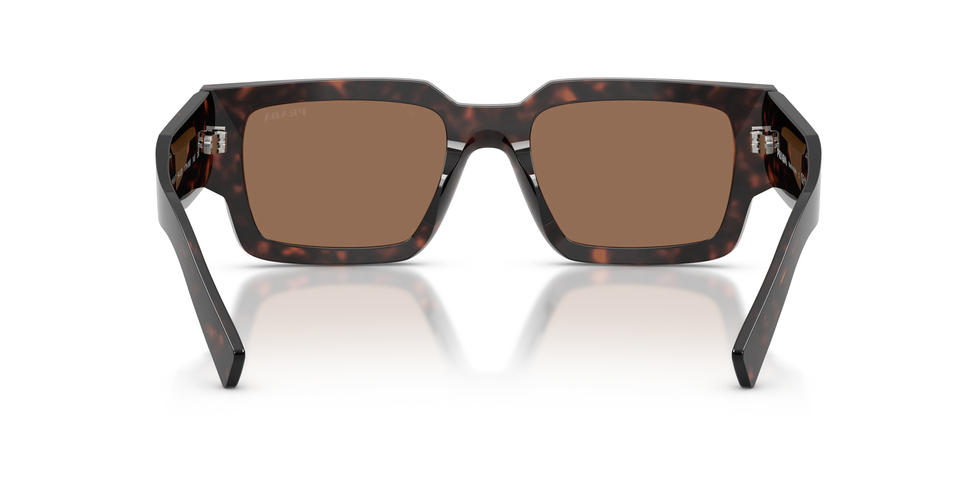 Prada PR B17S 17N06B Occhiali da sole Acetato Tartaruga Marrone Squadrata Normale - immagine 4