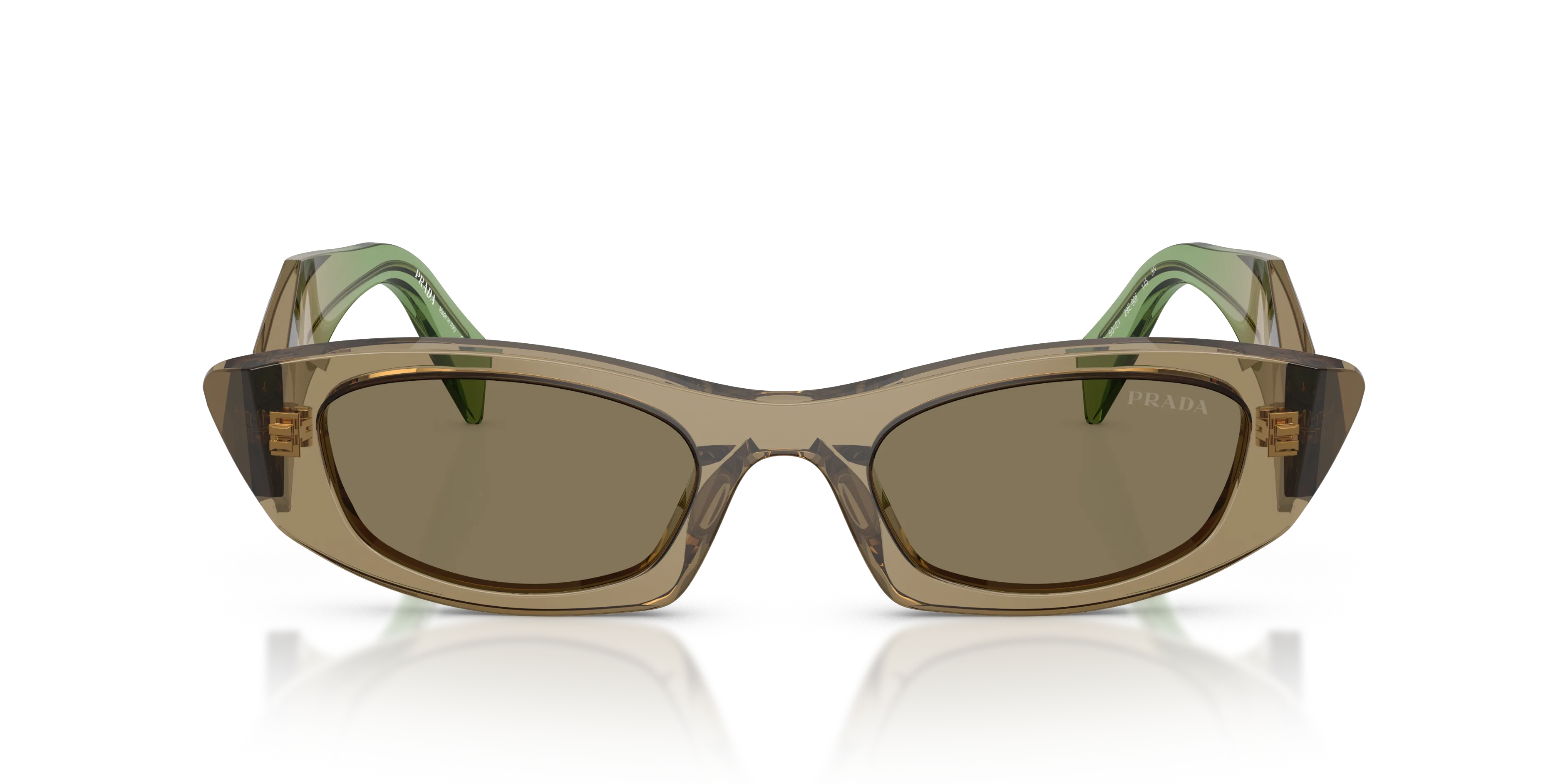 Prada PR B16S 29E90F Occhiali da sole Acetato Marrone Marrone Rotonda Normale - immagine 3