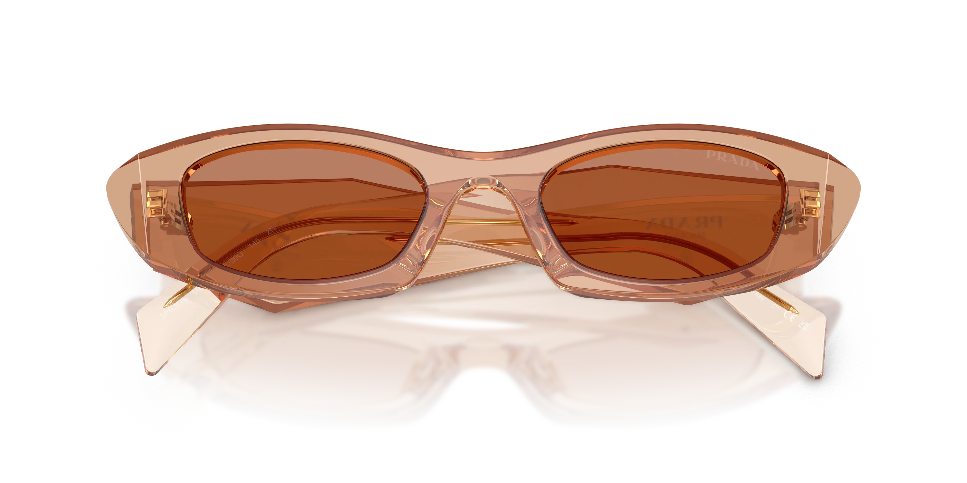 Prada PR B16S 28E90Q Occhiali da sole Acetato Marrone Marrone Rotonda Normale - immagine 2