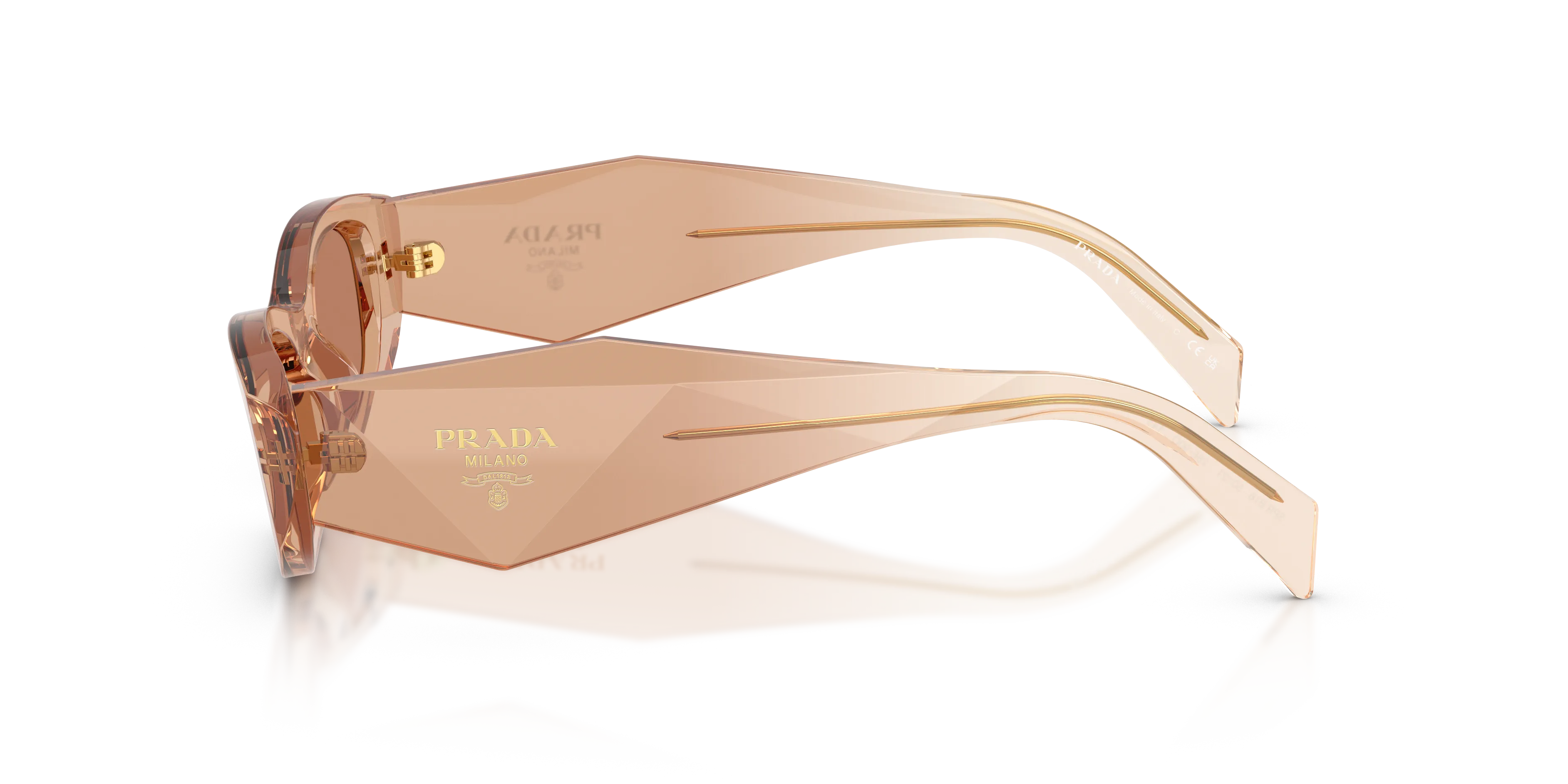 Prada PR B16S 28E90Q Occhiali da sole Acetato Marrone Marrone Rotonda Normale - immagine 4