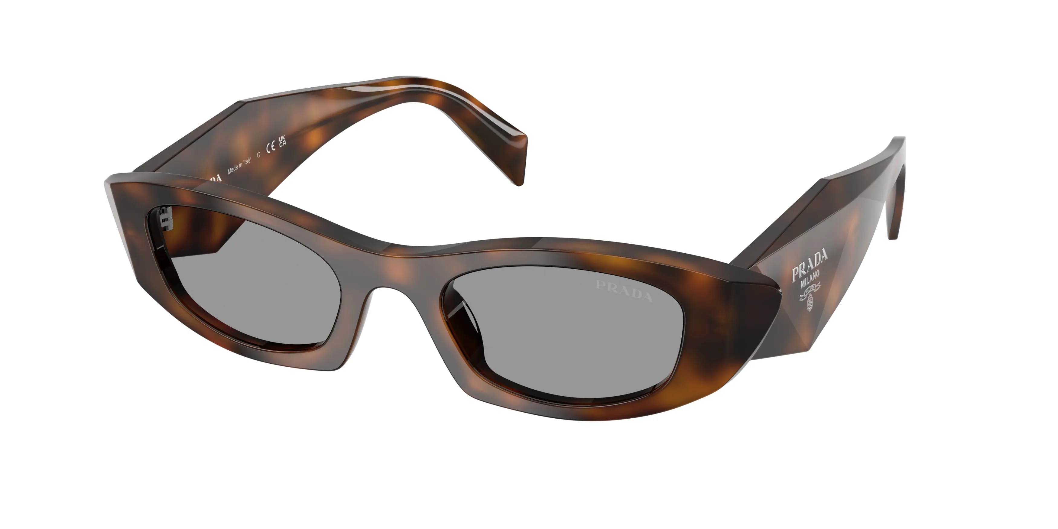 Prada PR B16S 20D50Q Occhiali da sole Acetato Havana Grigio Rotonda Normale - immagine 1