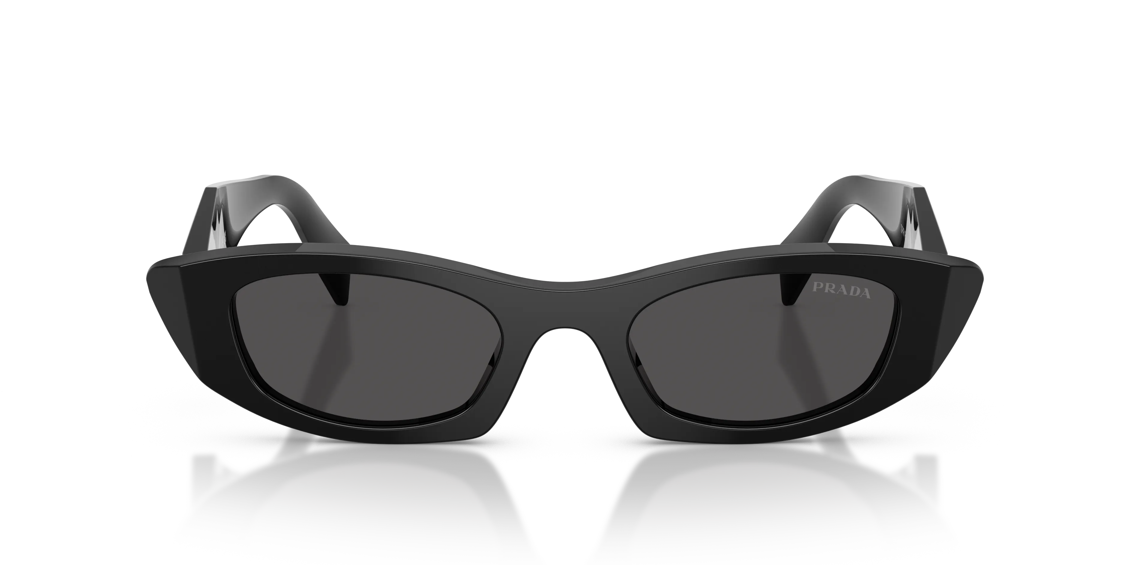Prada PR B16S 16K08Z Occhiali da sole Acetato Nero Grigio Rotonda Normale - immagine 3