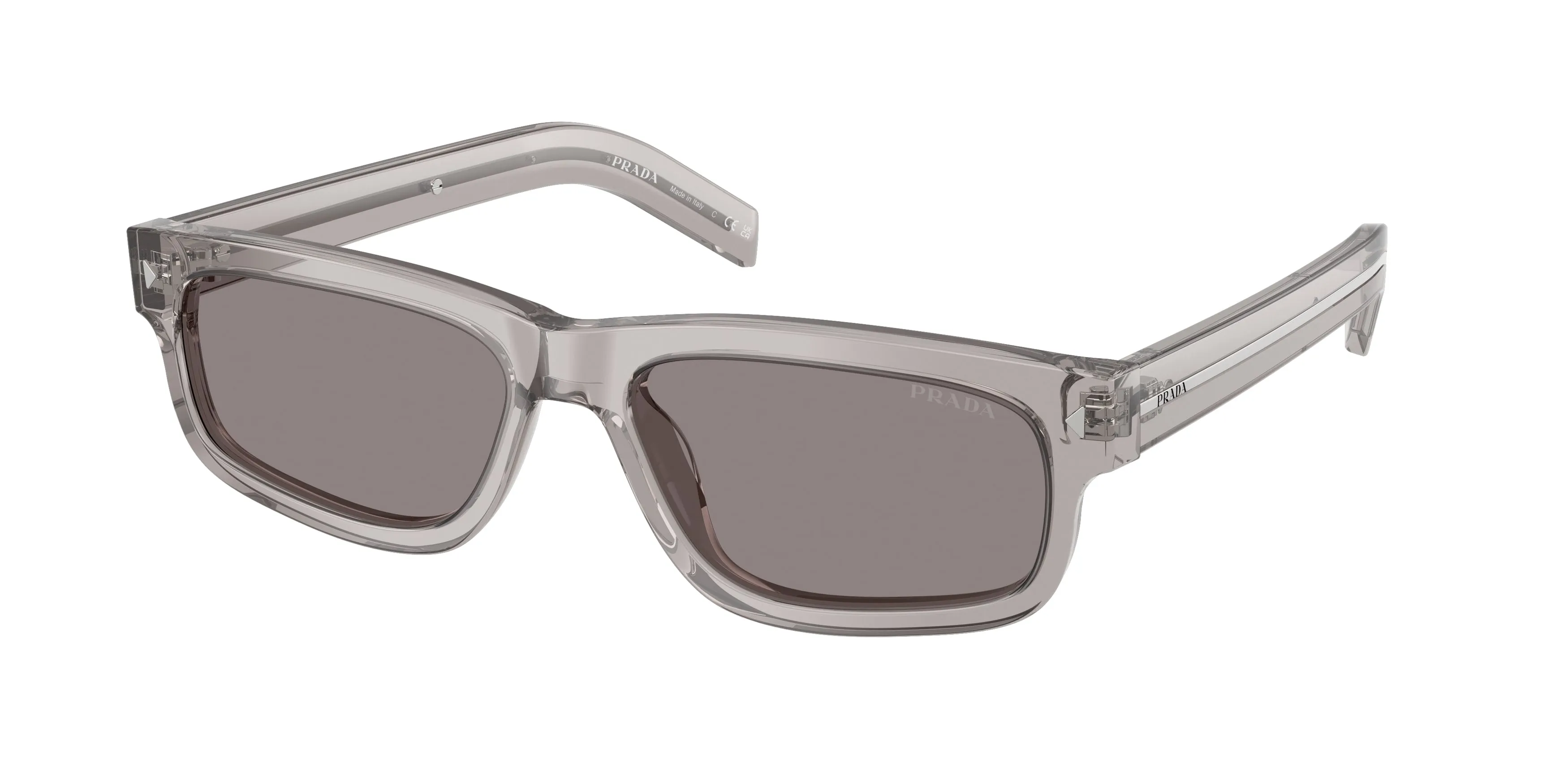 Prada PR B11S 10J03D Occhiali da sole Acetato Grigio Grigio Squadrata Normale - immagine 1