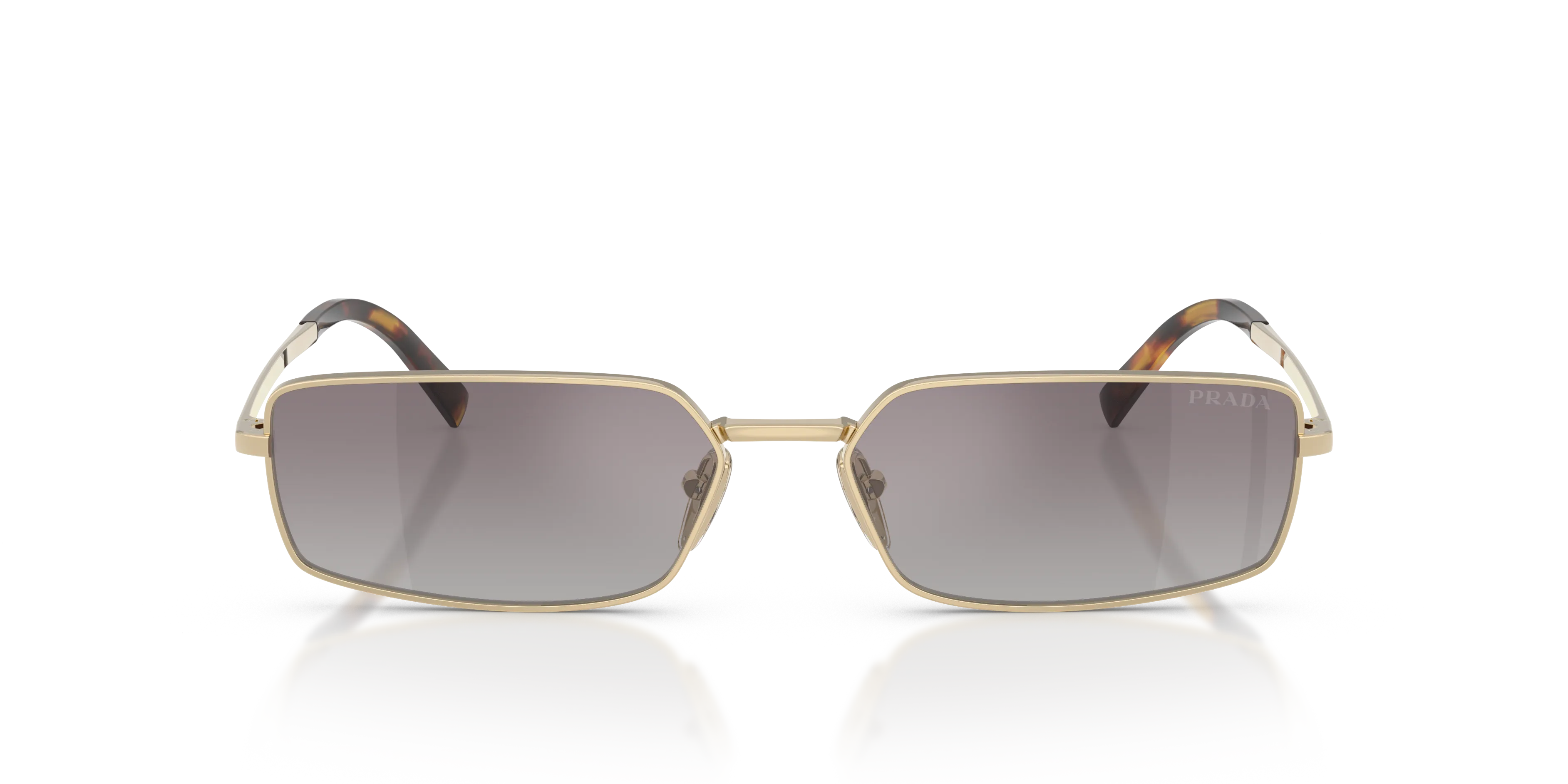Prada PR A60S ZVN30C Occhiali da sole Acciaio Oro Blu Squadrata Normale Sfumato - immagine 3