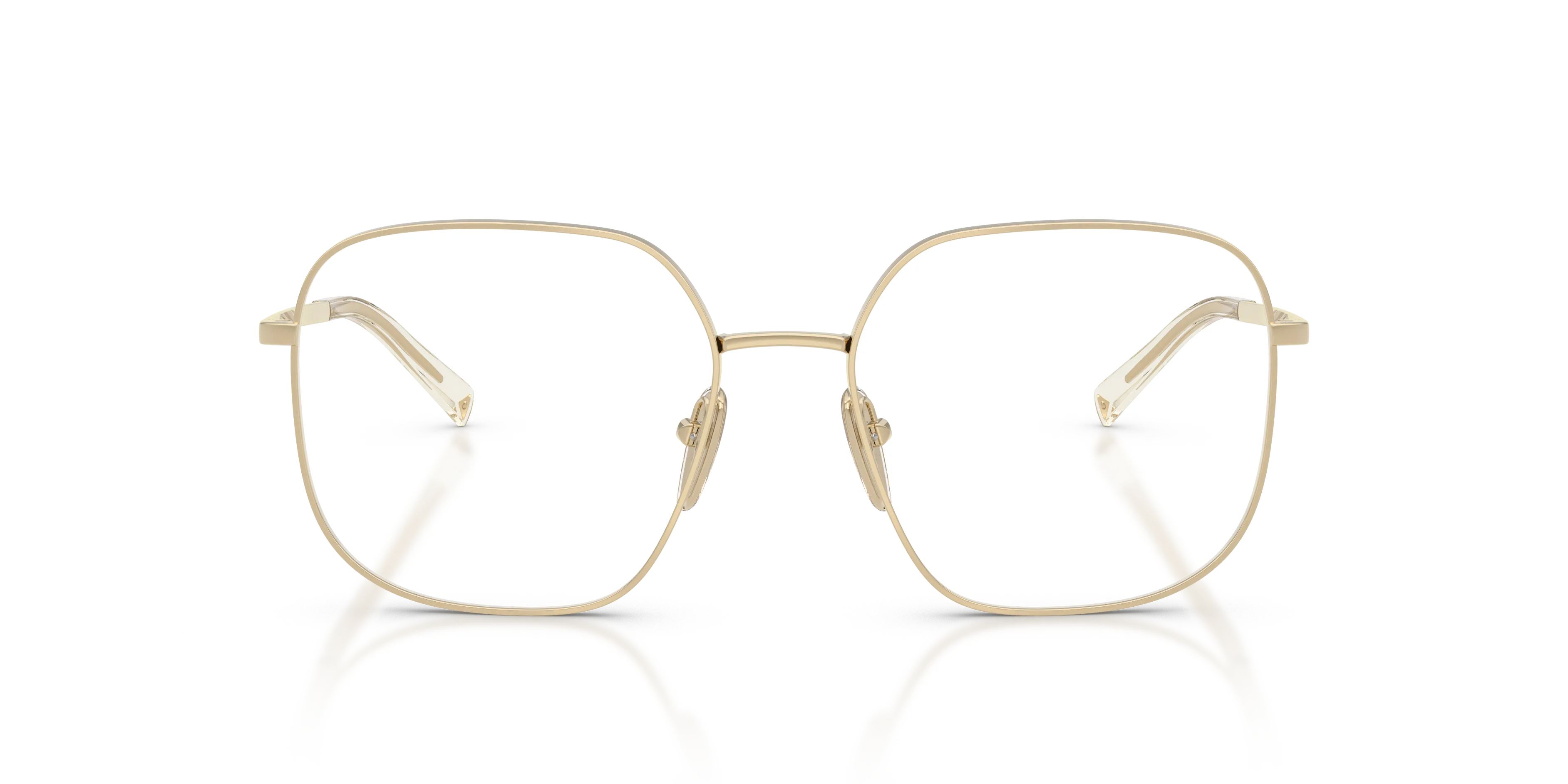 Prada PR A59V ZVN1O1 Montature da vista Acciaio Oro Squadrata Normale - immagine 3