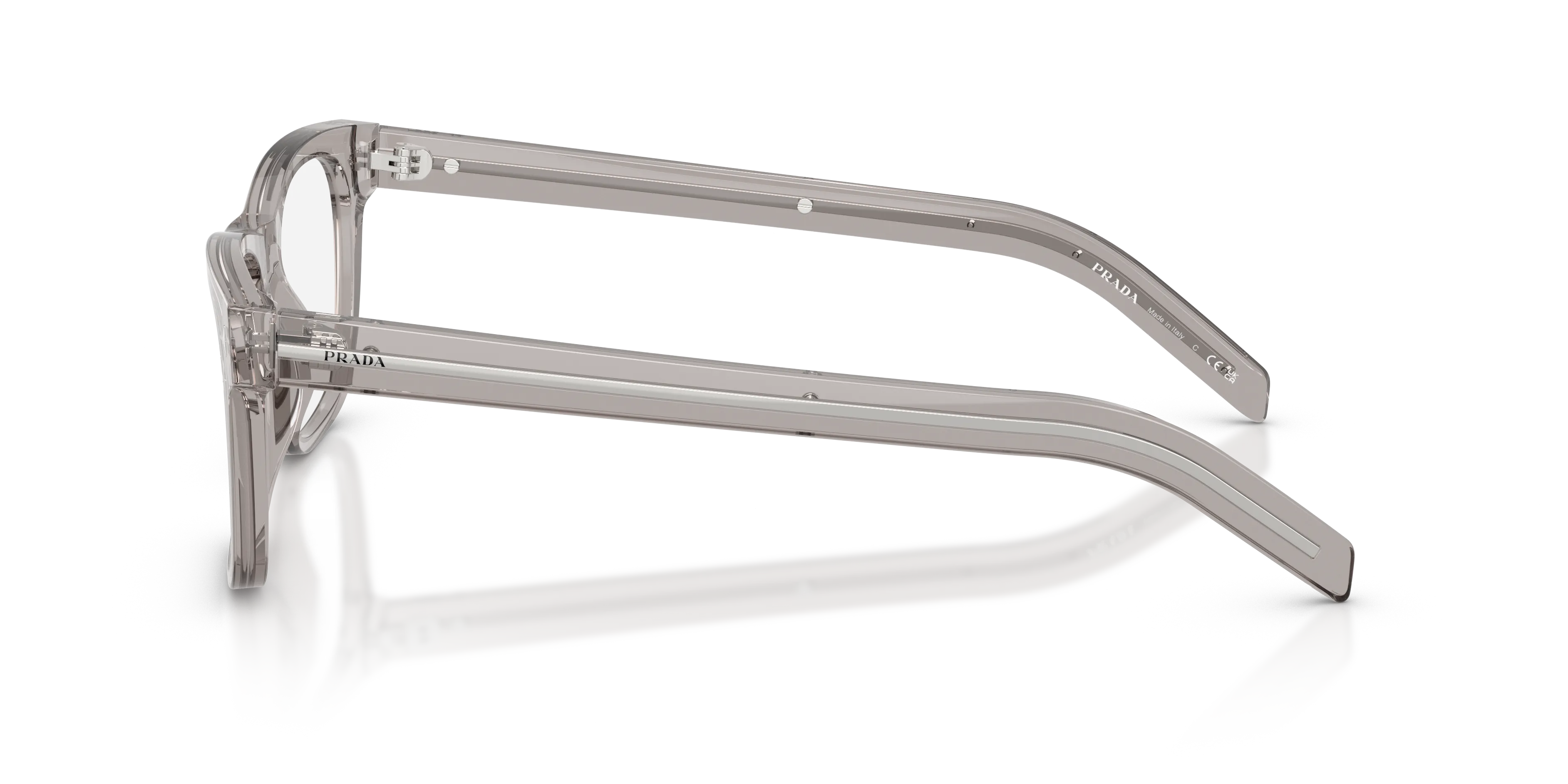 Prada PR A13V 10J1O1 Montature da vista Acetato Grigio Pillow Normale - immagine 4