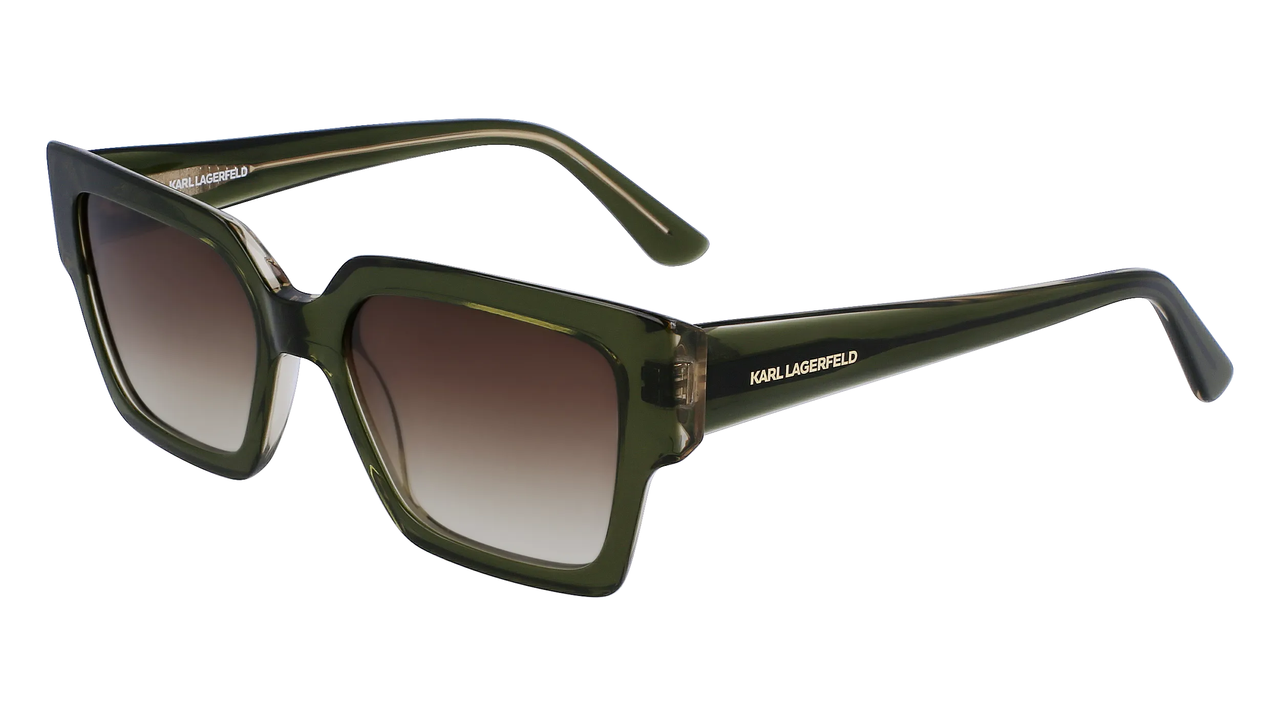 Karl Lagerfeld KL6089S 305 Occhiali da sole Acetato Verde Marrone Squadrata Normale Fotocromatiche - immagine 1