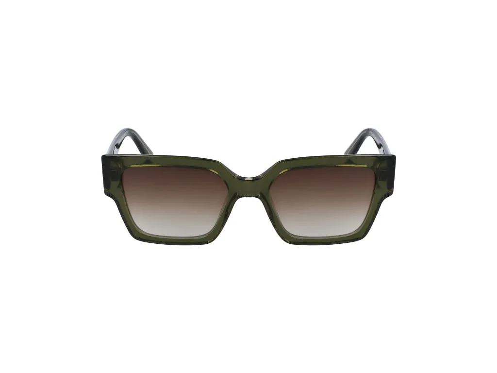 Karl Lagerfeld KL6089S 305 Occhiali da sole Acetato Verde Marrone Squadrata Normale Fotocromatiche - immagine 2