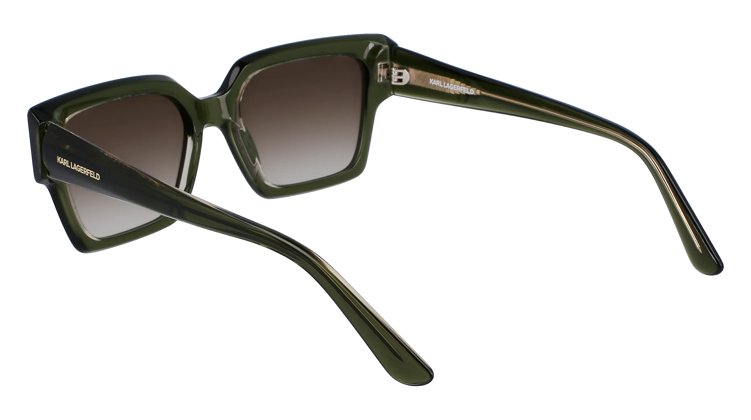 Karl Lagerfeld KL6089S 305 Occhiali da sole Acetato Verde Marrone Squadrata Normale Fotocromatiche - immagine 4