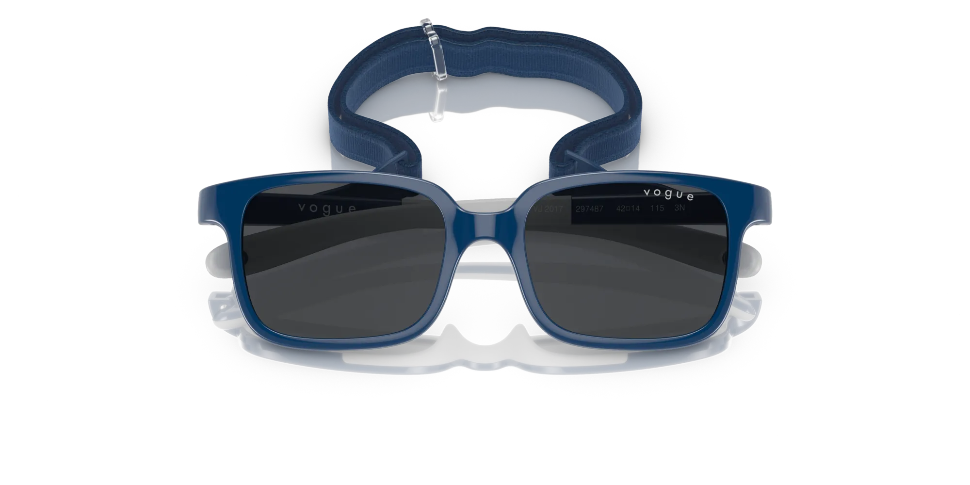 VOGUE EYEWEAR VJ2017 297487 Occhiali da sole bambino Iniettato Blu Grigio Pillow Normale - immagine 2