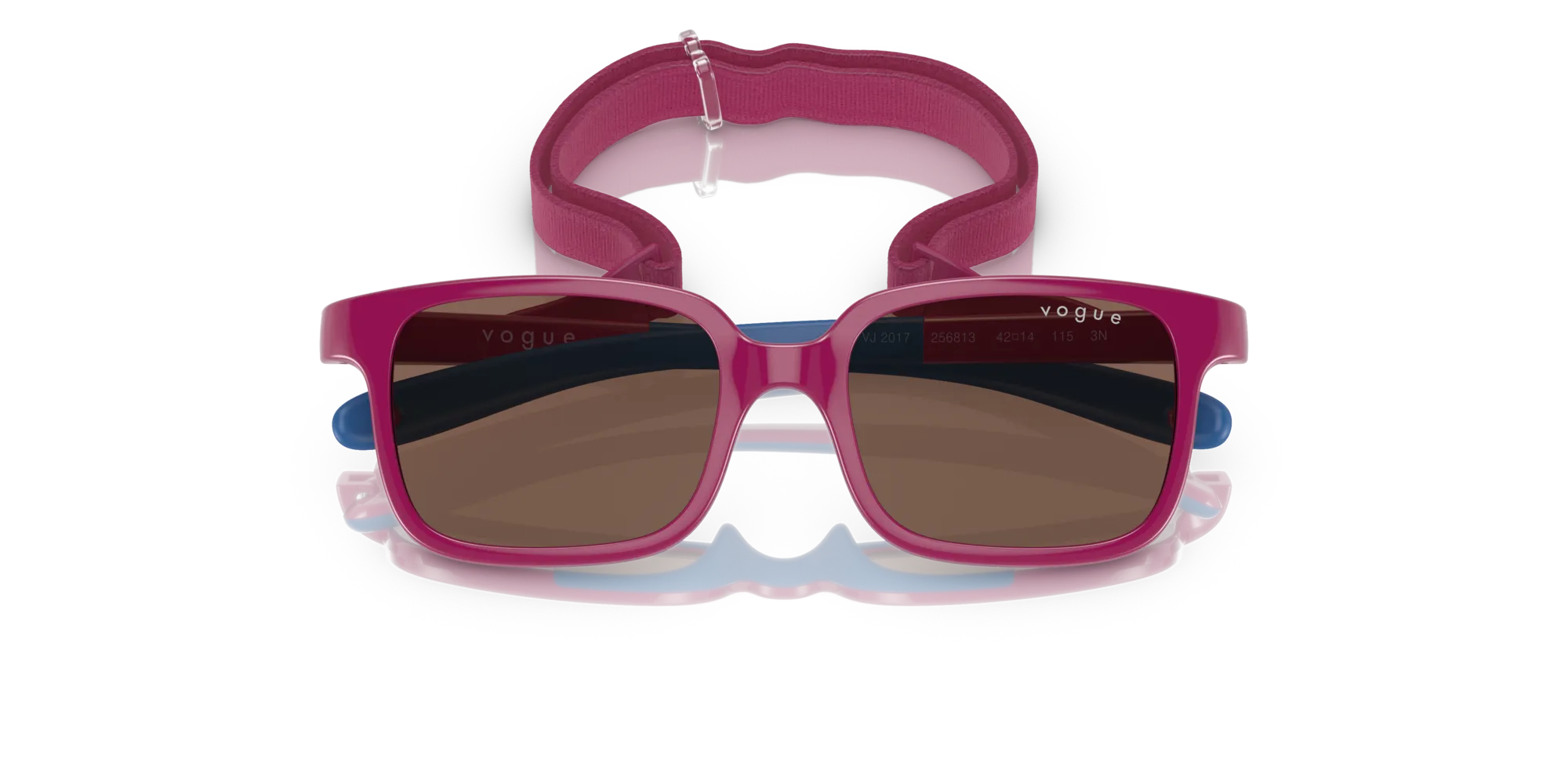 VOGUE EYEWEAR VJ2017 256813 Occhiali da sole bambino Iniettato Rosa Marrone Pillow Normale - immagine 2