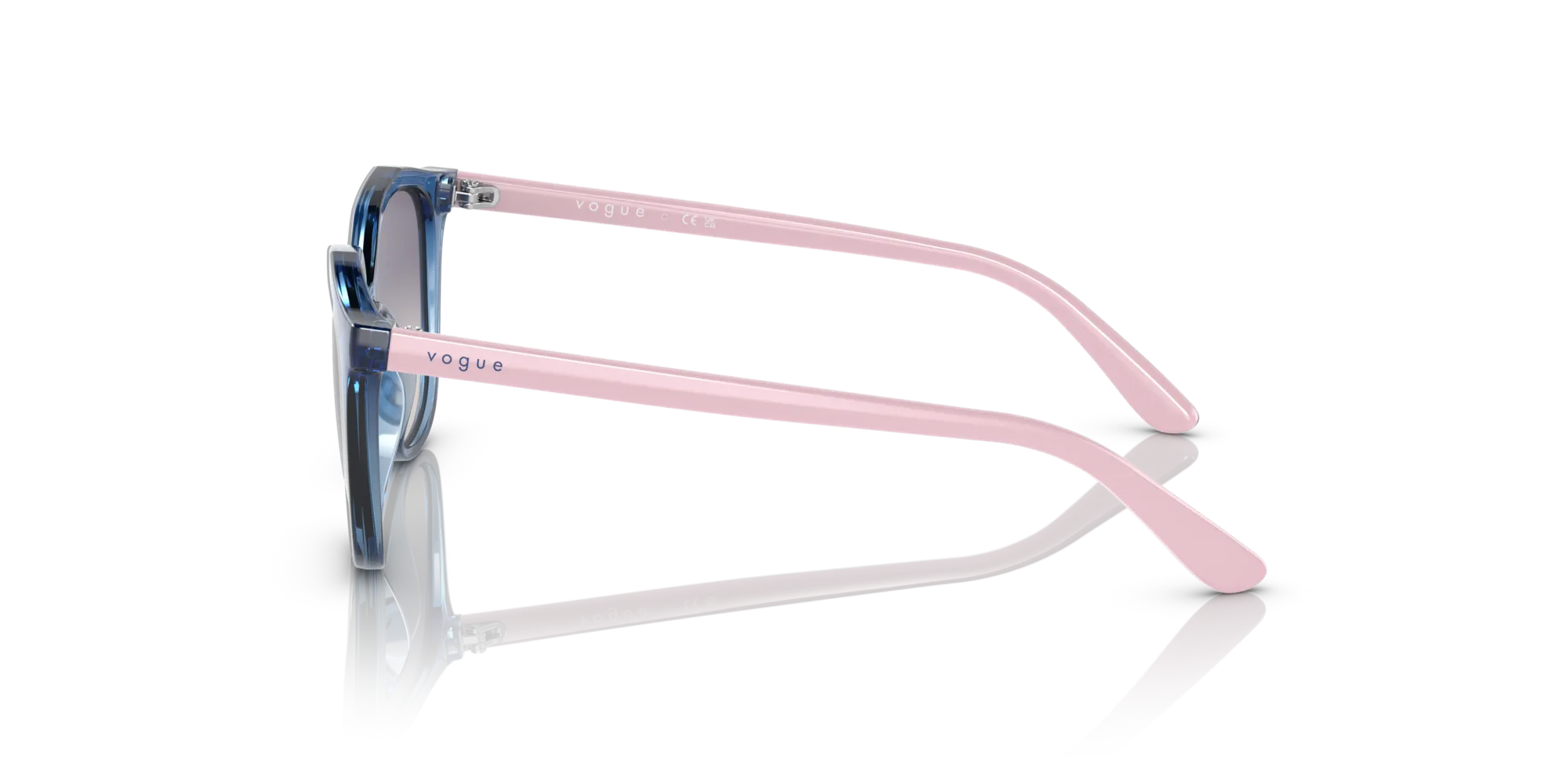 VOGUE EYEWEAR VJ2016 28387B Occhiali da sole bambino Iniettato Blu Azzurro Geometrica Specchiate Sfumato - immagine 4