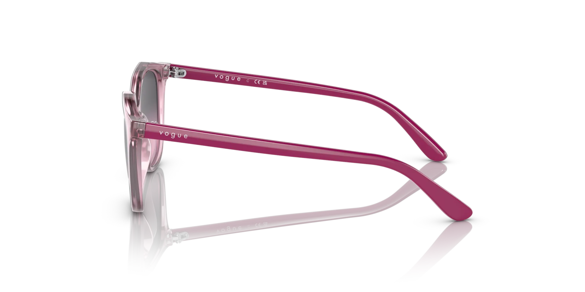 VOGUE EYEWEAR VJ2016 278090 Occhiali da sole bambino Iniettato Viola Grigio Geometrica Normale Sfumato - immagine 4