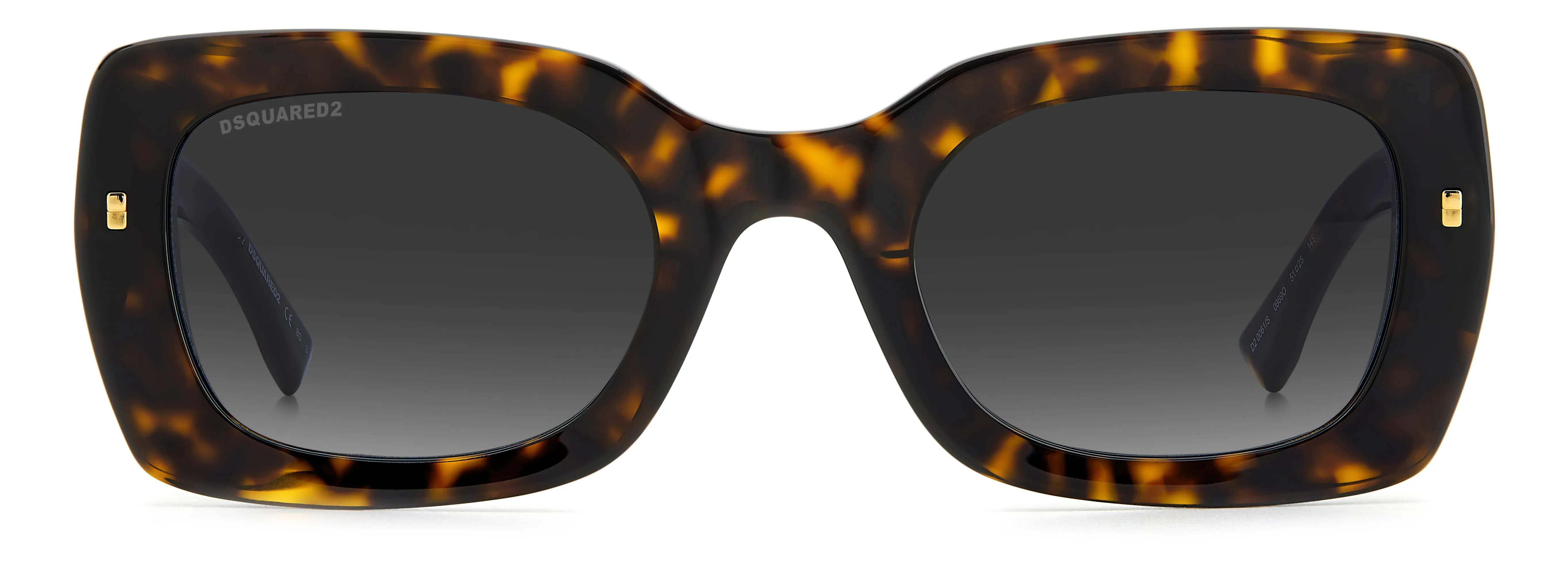 Dsquared2 D2 0061/S 086/9O Occhiali da sole Acetato Havana Grigio Geometrica Sfumato - immagine 2