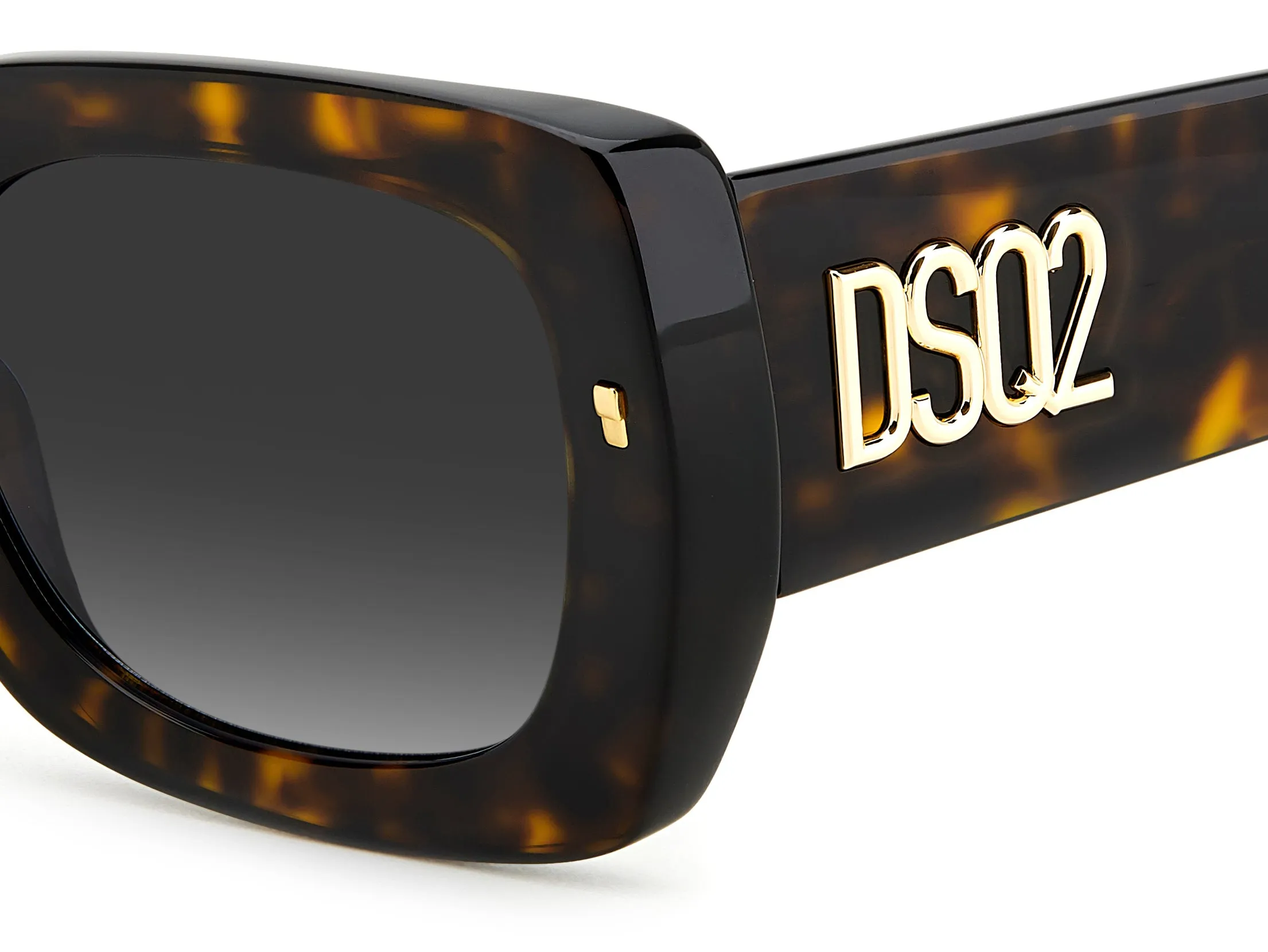 Dsquared2 D2 0061/S 086/9O Occhiali da sole Acetato Havana Grigio Geometrica Sfumato - immagine 3