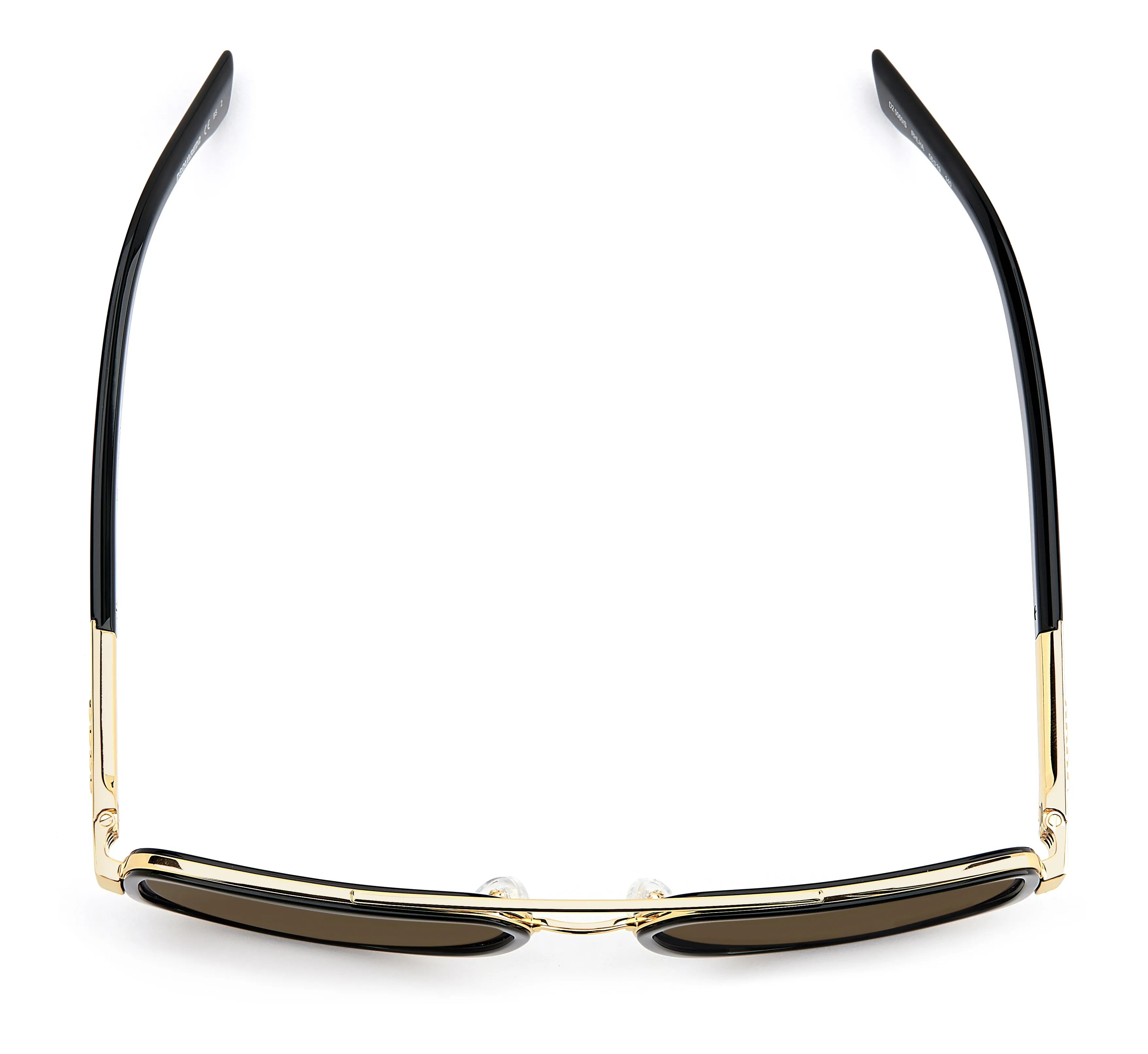 Dsquared2 D2 0060/S RHL/HA Occhiali da sole Acetato Oro / Nero Marrone Squadrata Sfumato - immagine 3