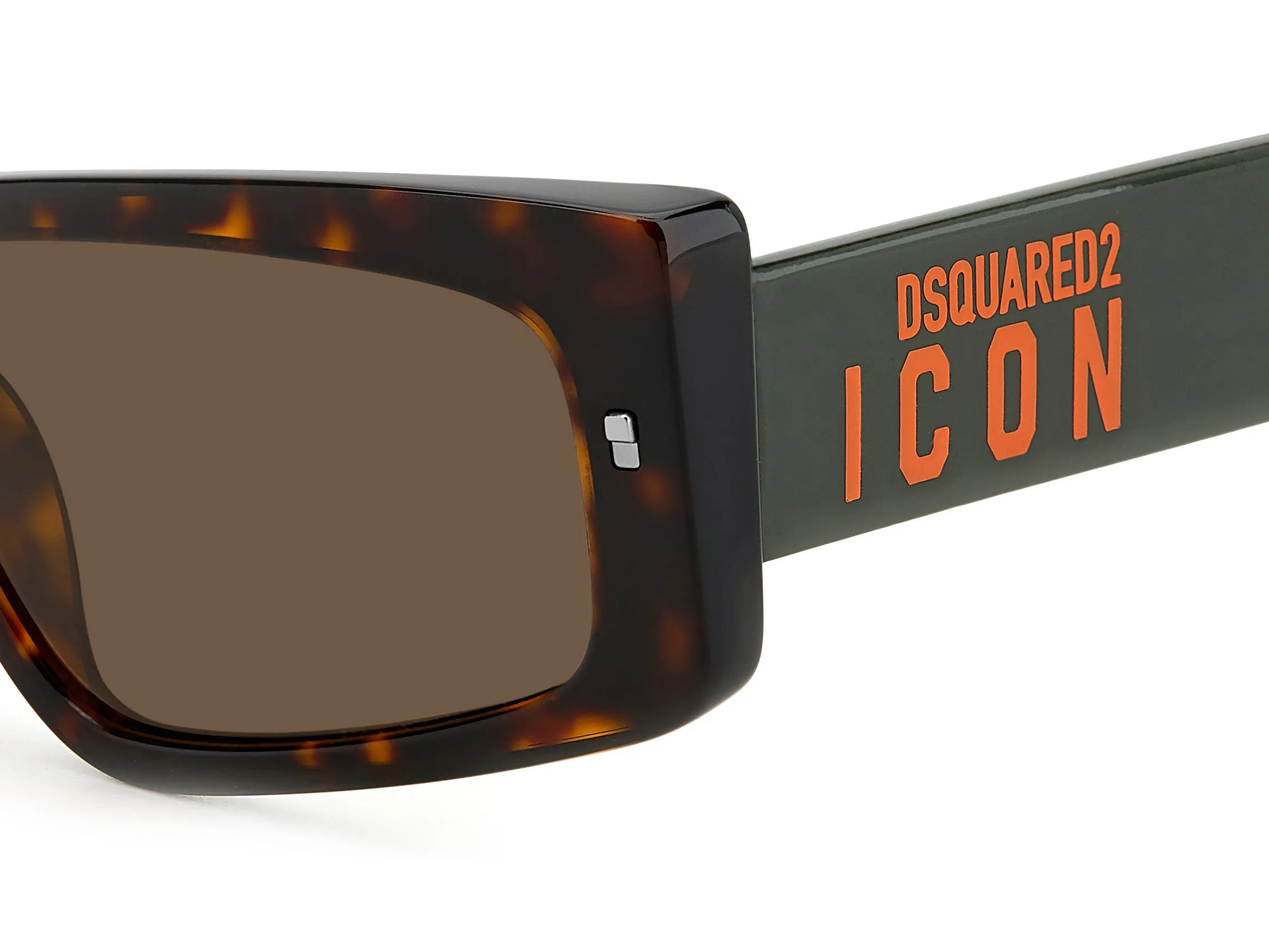 Dsquared2 ICON 0007/S 086/70 Occhiali da sole Acetato Havana Marrone Farfalla - immagine 3