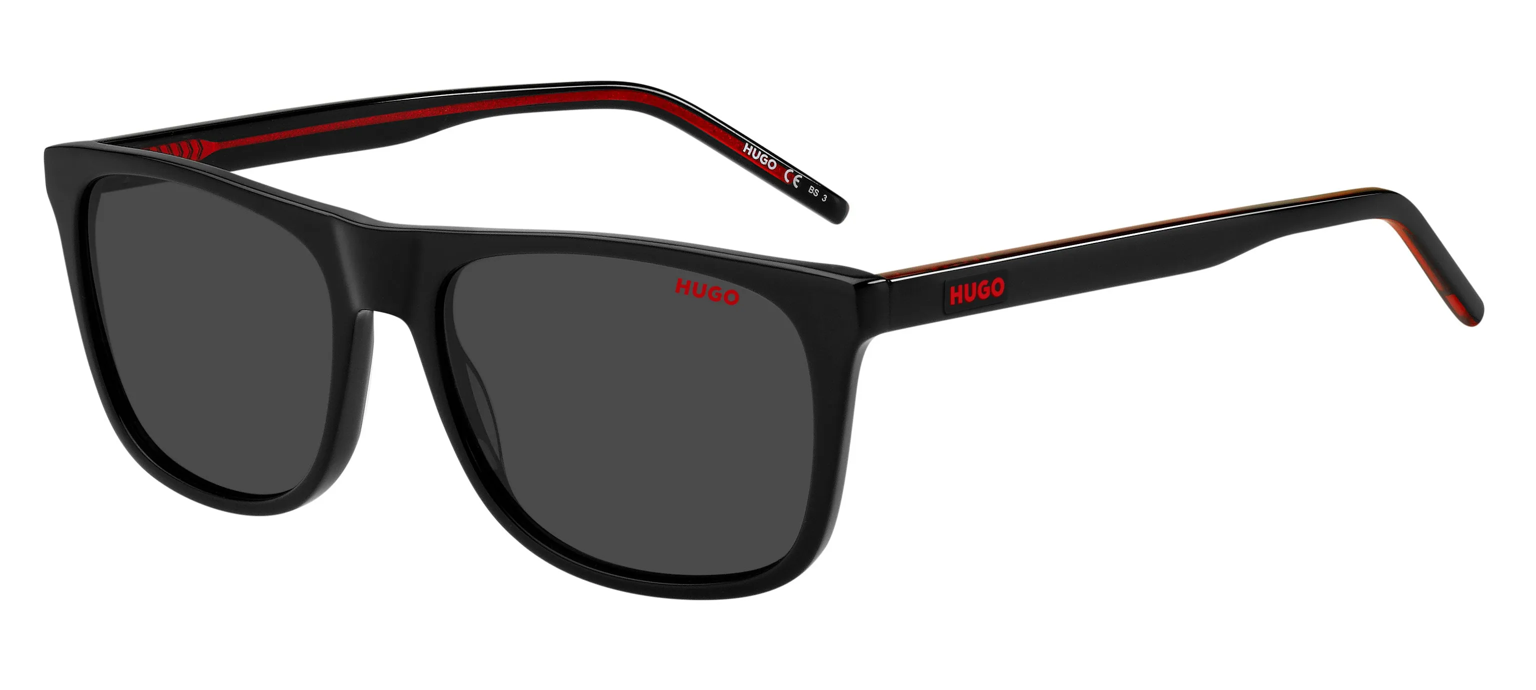 Hugo Boss HG 1194/S 807/IR Occhiali da sole Acetato Nero Grigio Squadrata - immagine 1