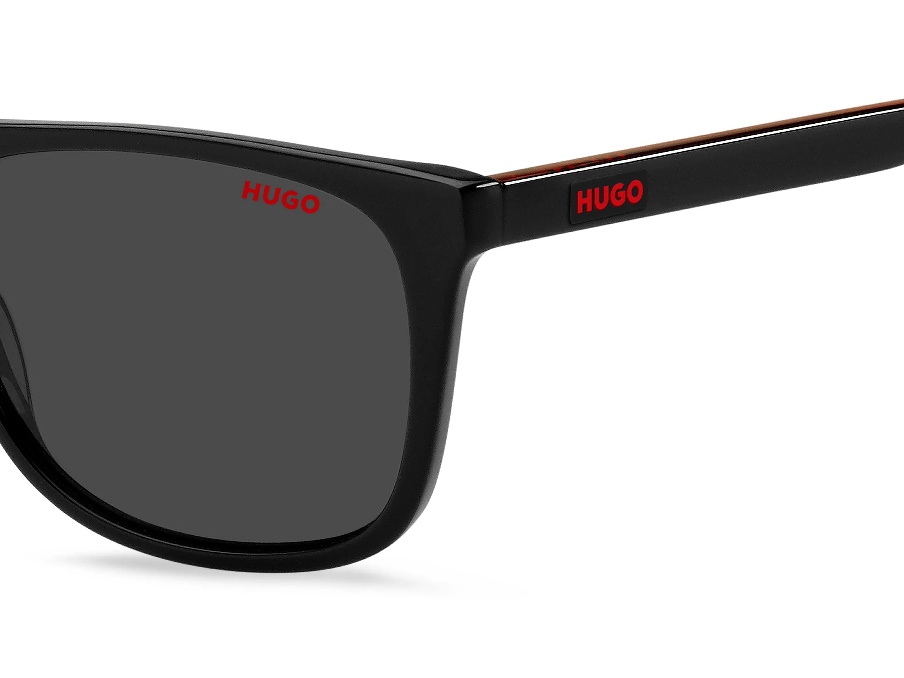 Hugo Boss HG 1194/S 807/IR Occhiali da sole Acetato Nero Grigio Squadrata - immagine 3