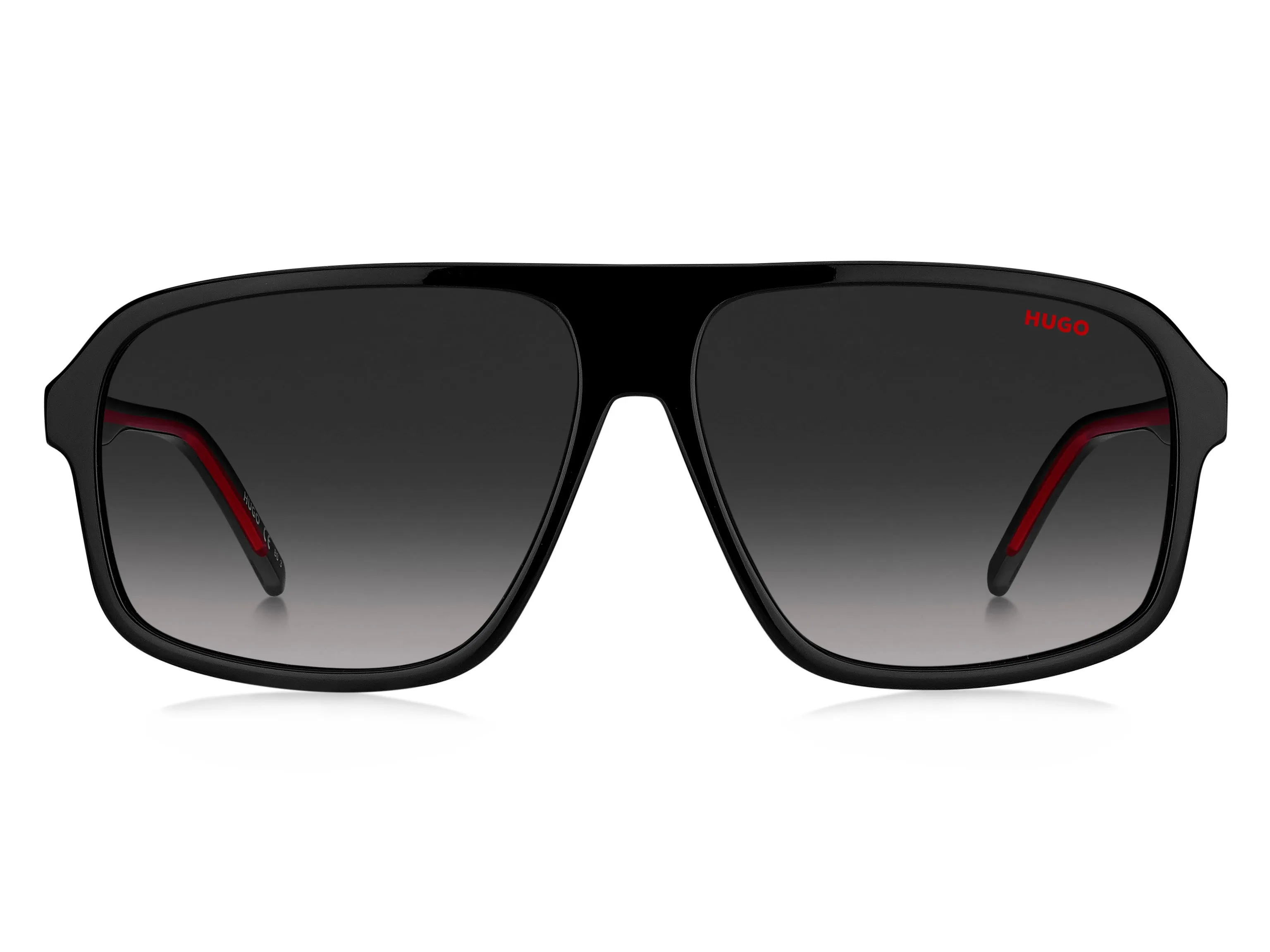 Hugo Boss HG 1195/S 807/9O Occhiali da sole Acetato Nero Grigio Squadrata Sfumato - immagine 2