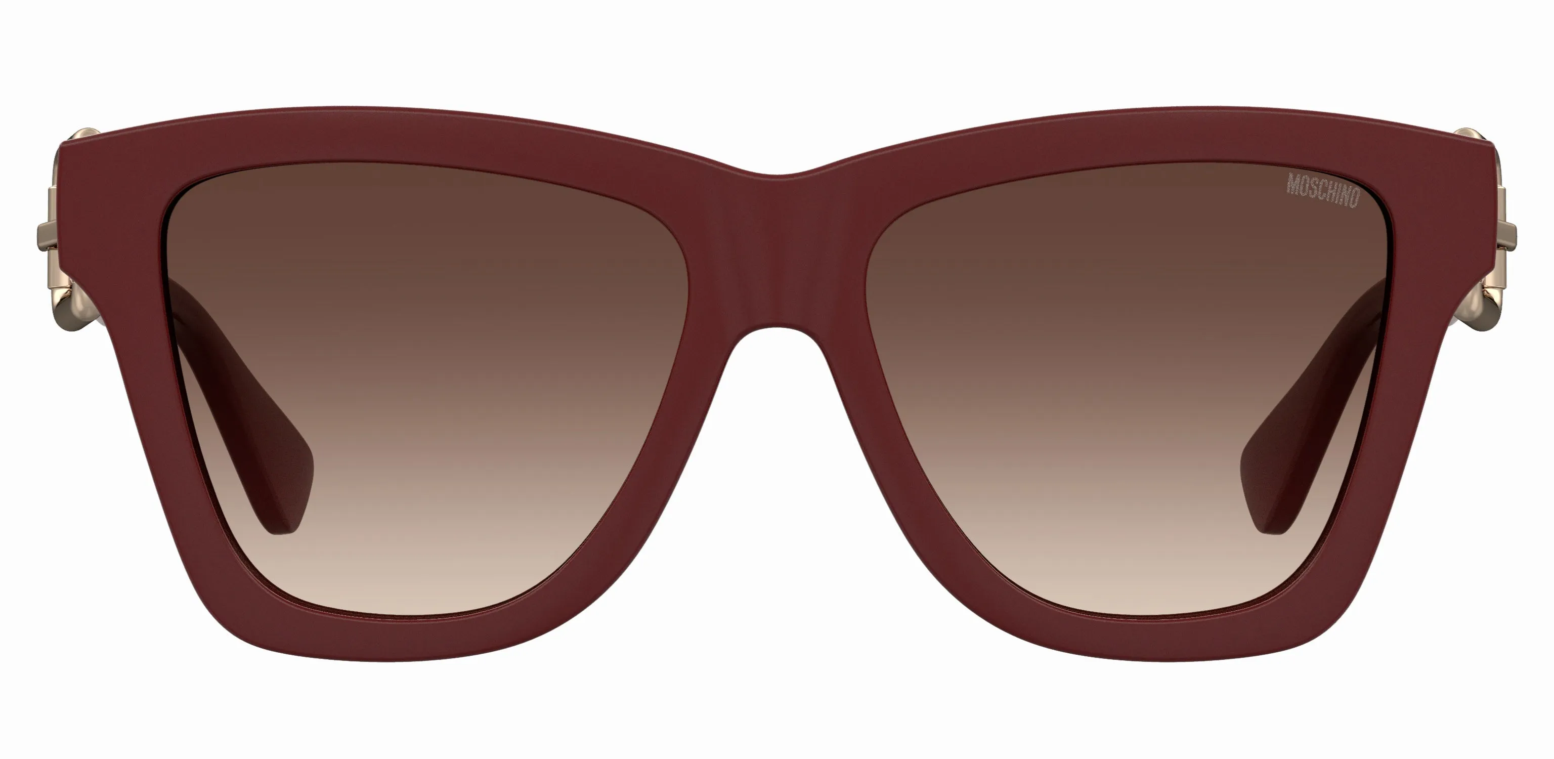 Moschino MOS131/S LHF/HA Occhiali da sole Iniettato Bordeaux Marrone Farfalla Normale Sfumato - immagine 2