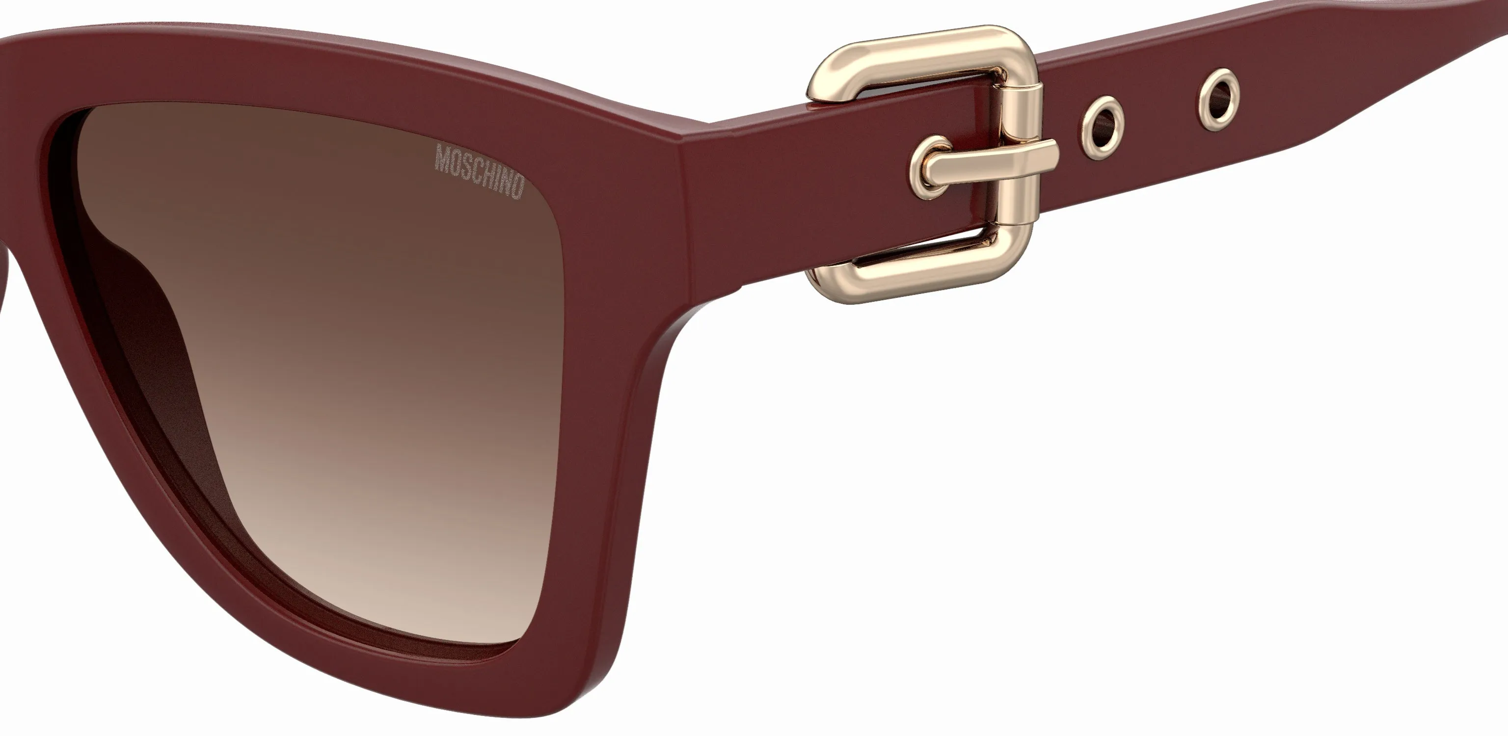 Moschino MOS131/S LHF/HA Occhiali da sole Iniettato Bordeaux Marrone Farfalla Normale Sfumato - immagine 3