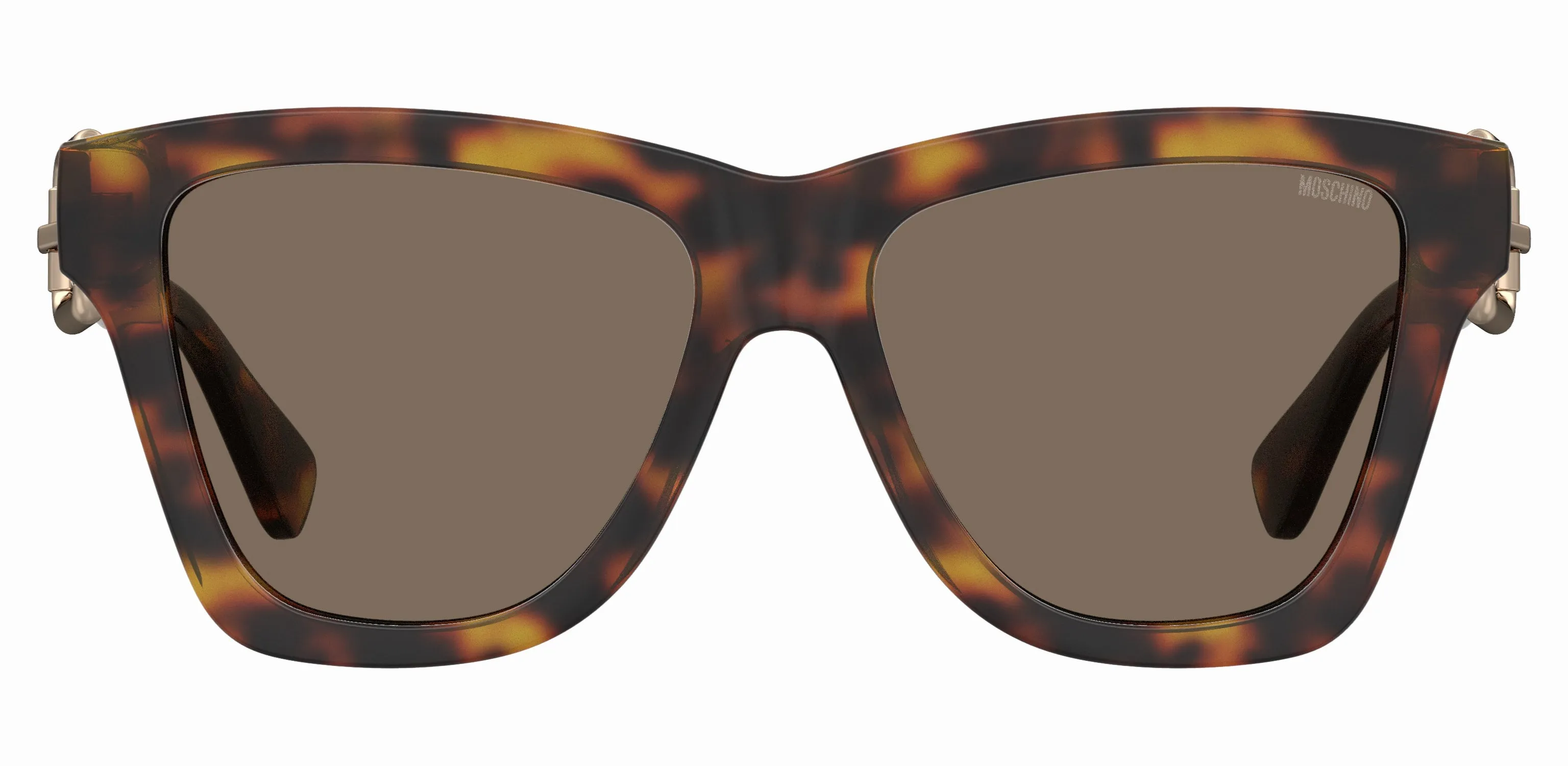 Moschino MOS131/S 086/70 Occhiali da sole Iniettato Havana Marrone Farfalla Normale Sfumato - immagine 2