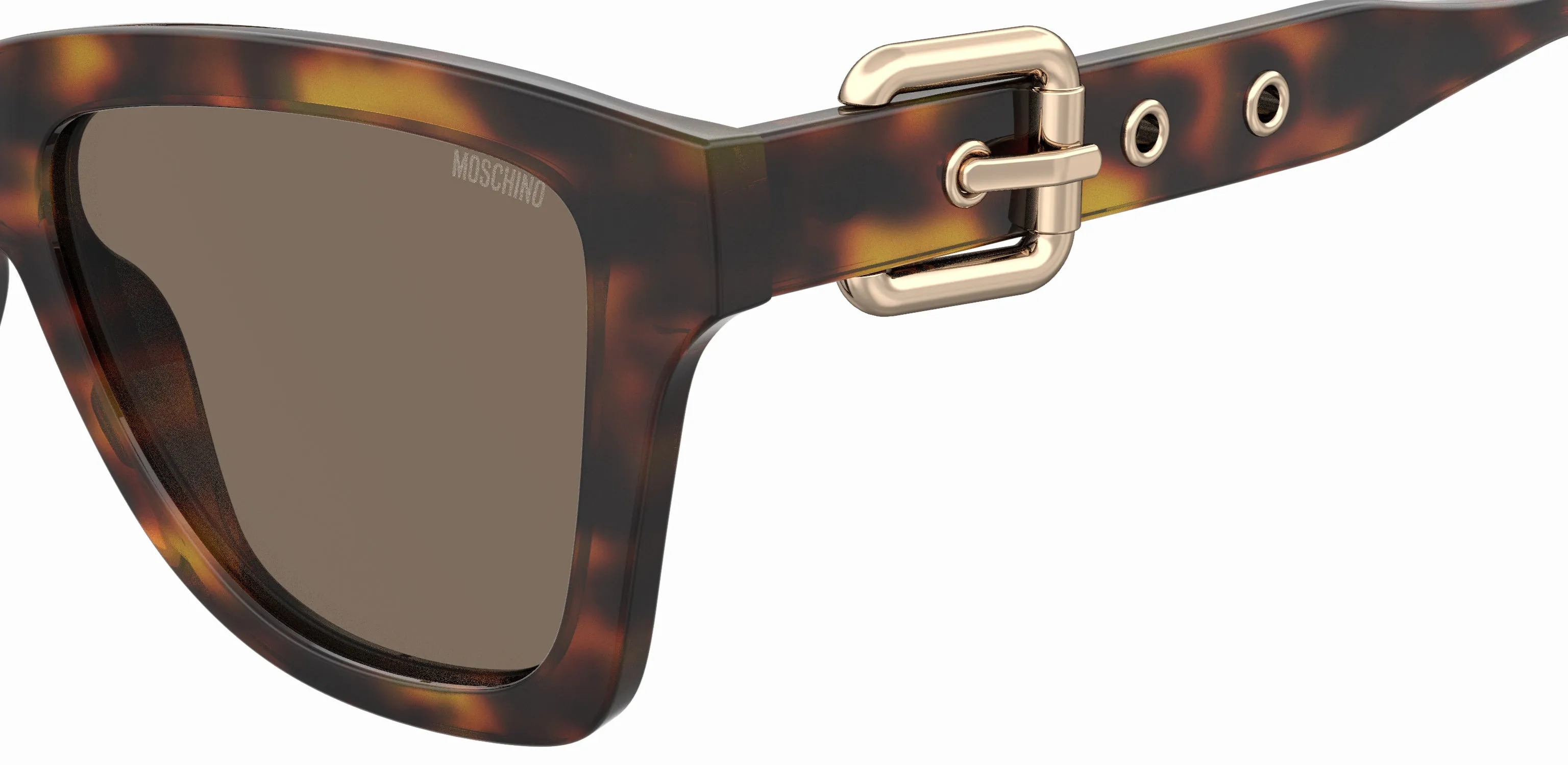 Moschino MOS131/S 086/70 Occhiali da sole Iniettato Havana Marrone Farfalla Normale Sfumato - immagine 3