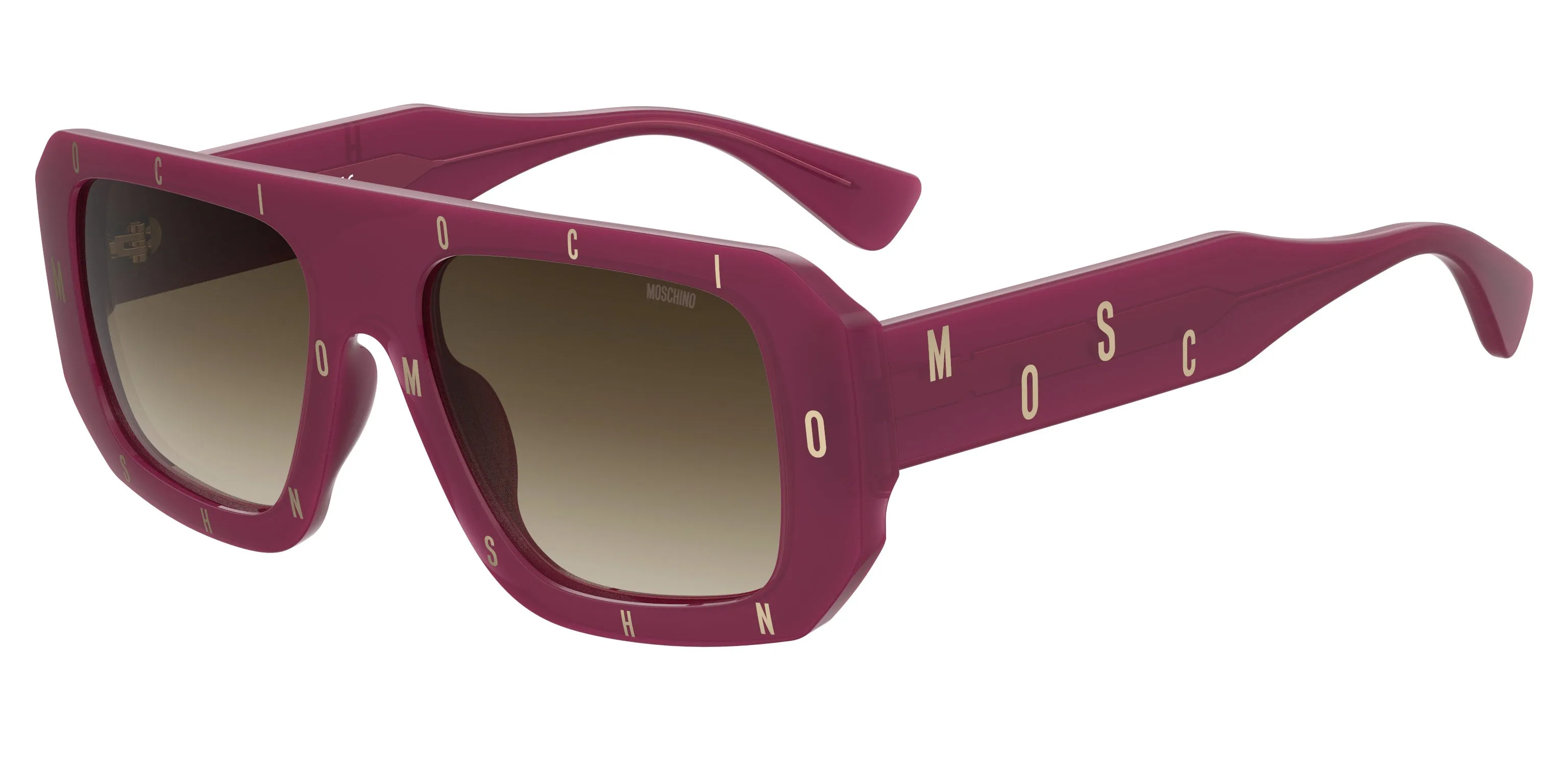 Moschino MOS129/S MU1/HA Occhiali da sole Plastica Viola Marrone Squadrata Normale Sfumato - immagine 1