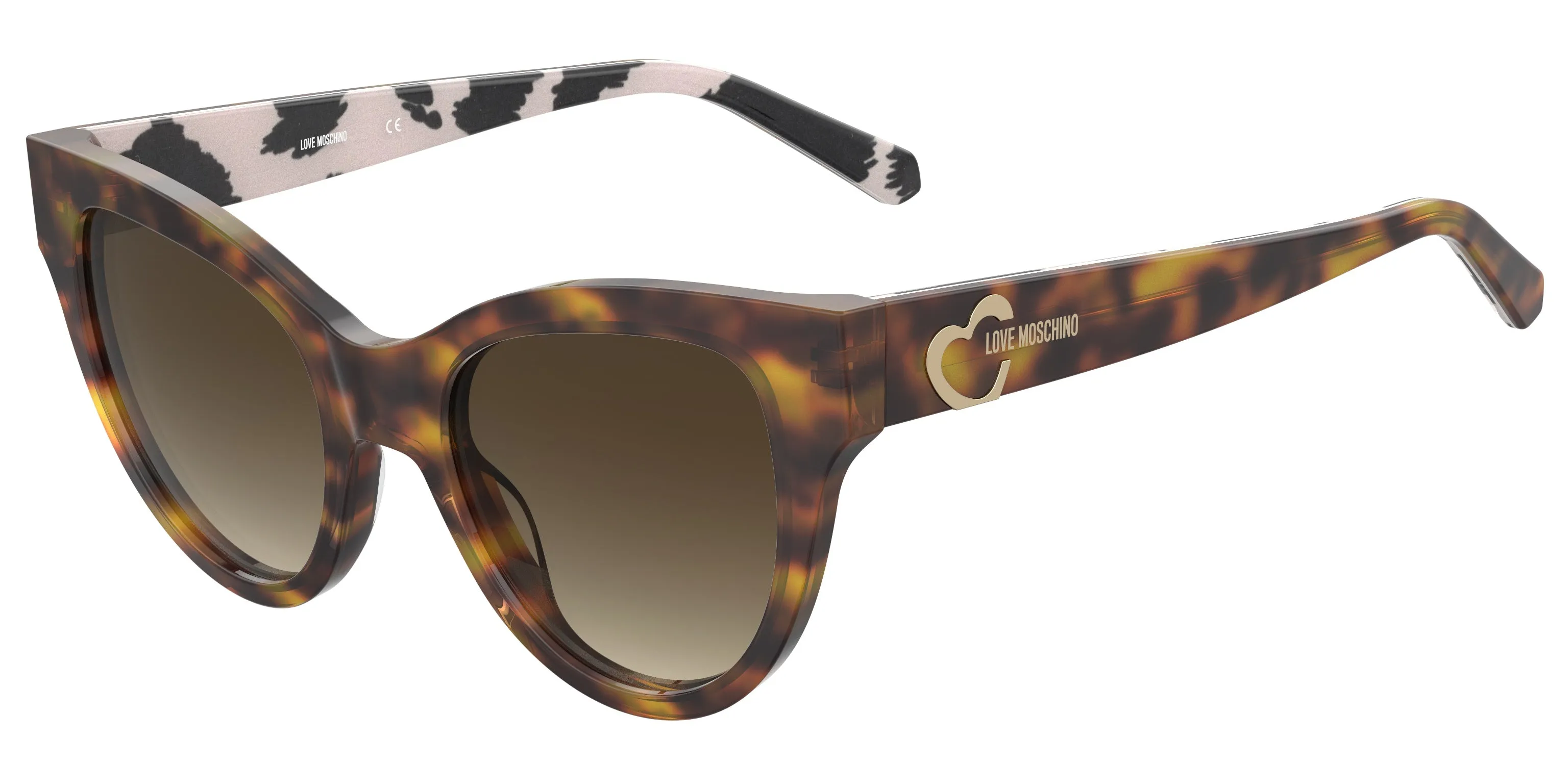 Moschino MOL053/S 1NR/HA Occhiali da sole Acetato Havana Marrone Pantos Normale Sfumato - immagine 1