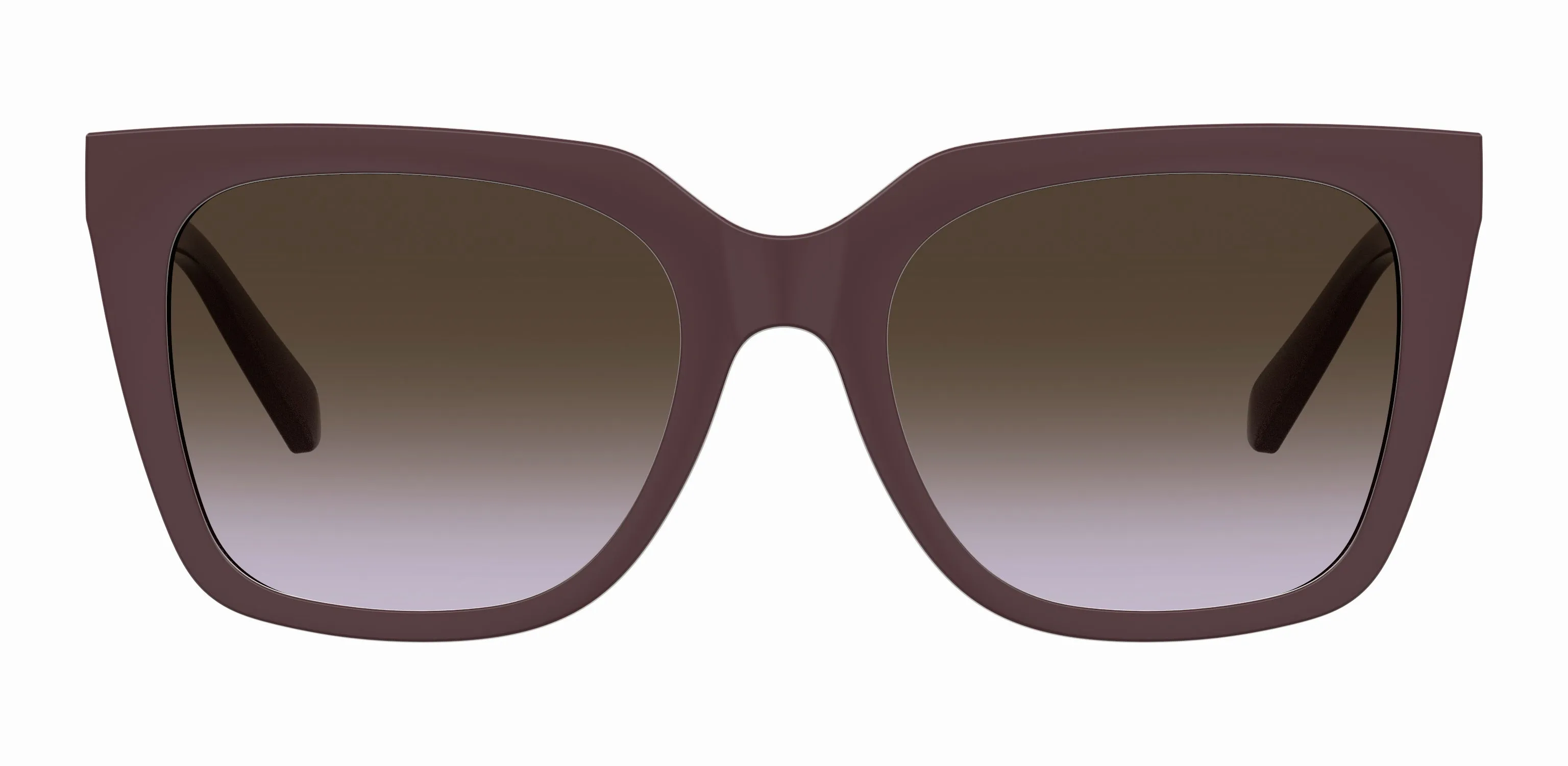 Moschino MOL055/CS 0T7/QR Occhiali da sole Plastica Prugna Marrone Squadrata Normale Sfumato - immagine 3