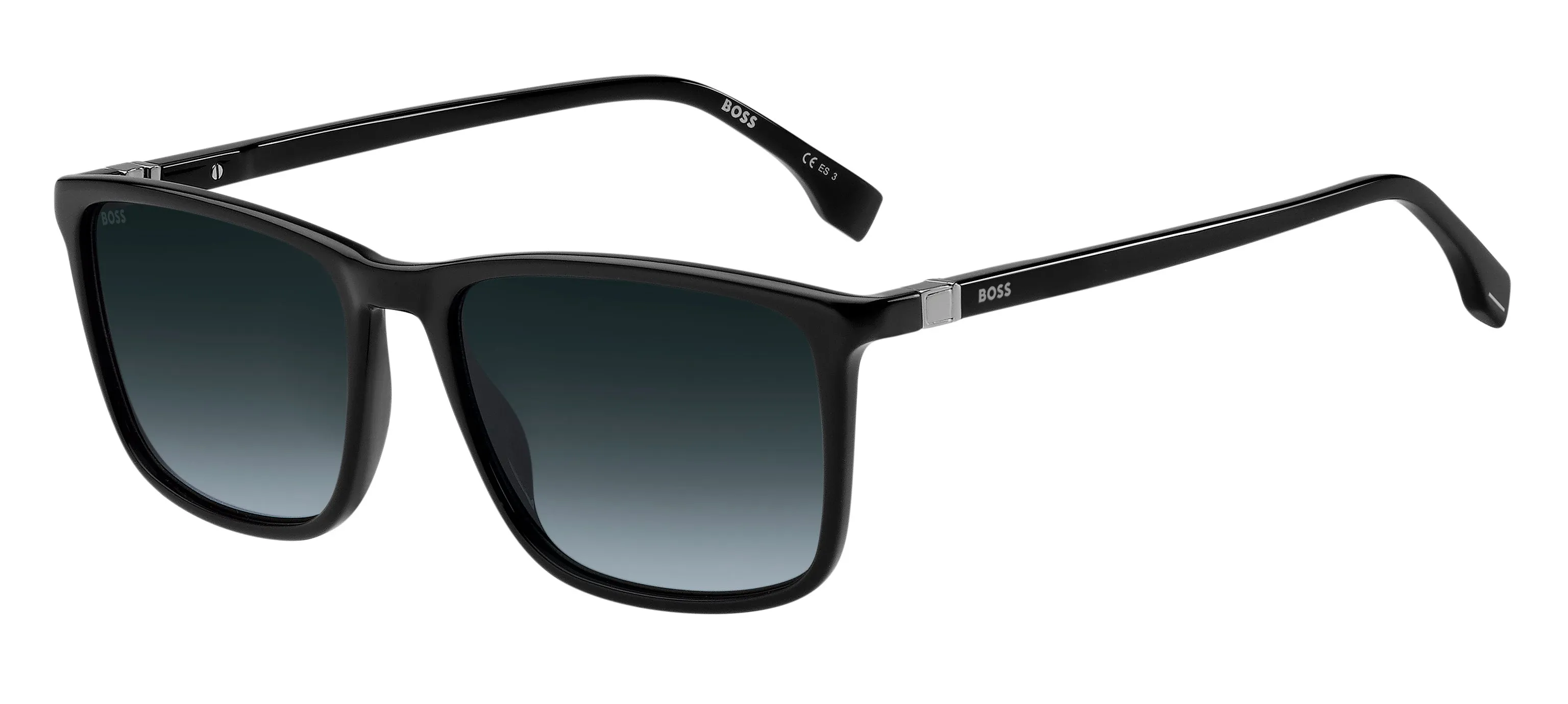 Hugo Boss BOSS 1434/S 807/9O Occhiali da sole Acetato Nero Grigio Squadrata Sfumato - immagine 1