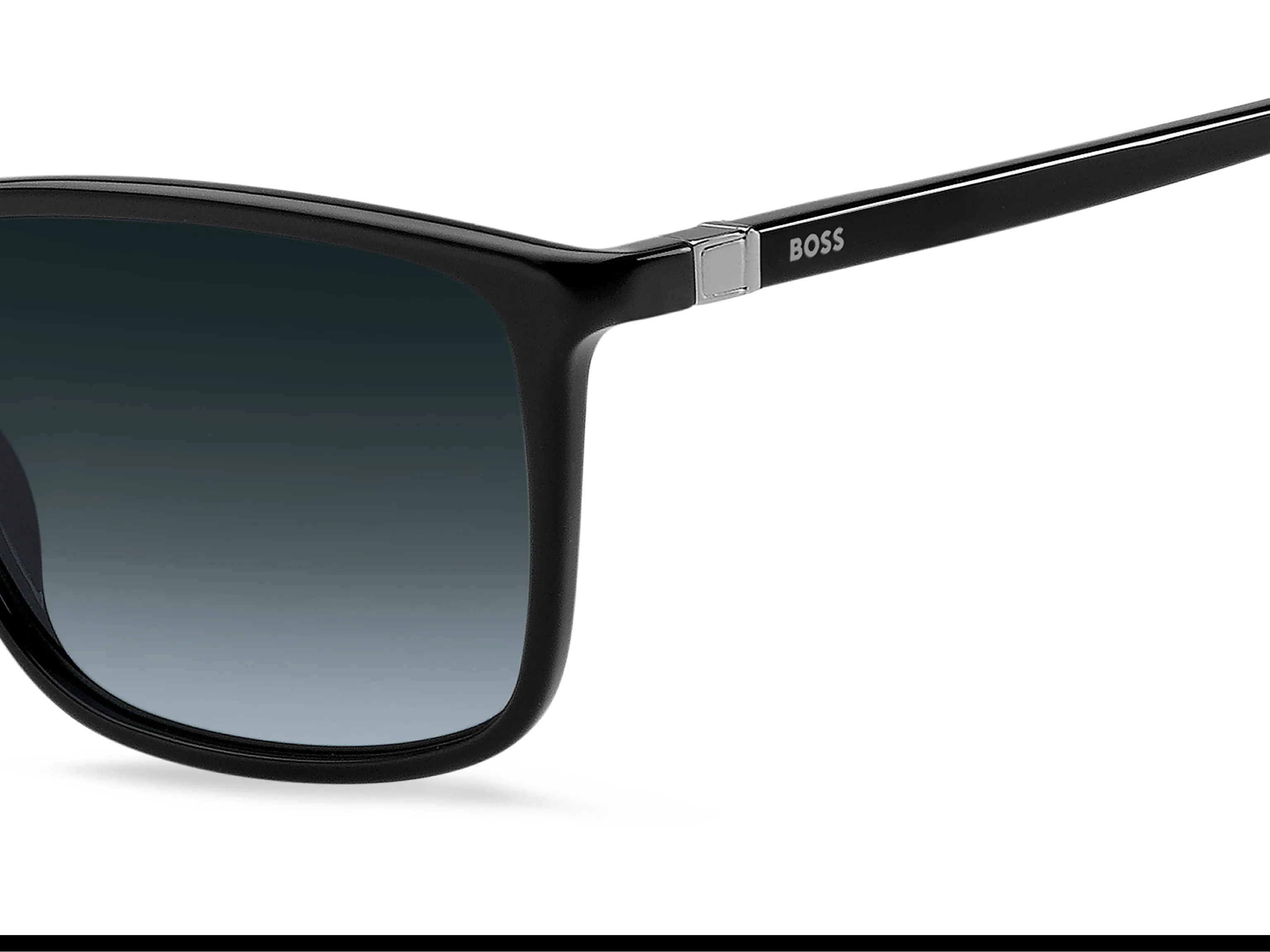 Hugo Boss BOSS 1434/S 807/9O Occhiali da sole Acetato Nero Grigio Squadrata Sfumato - immagine 3