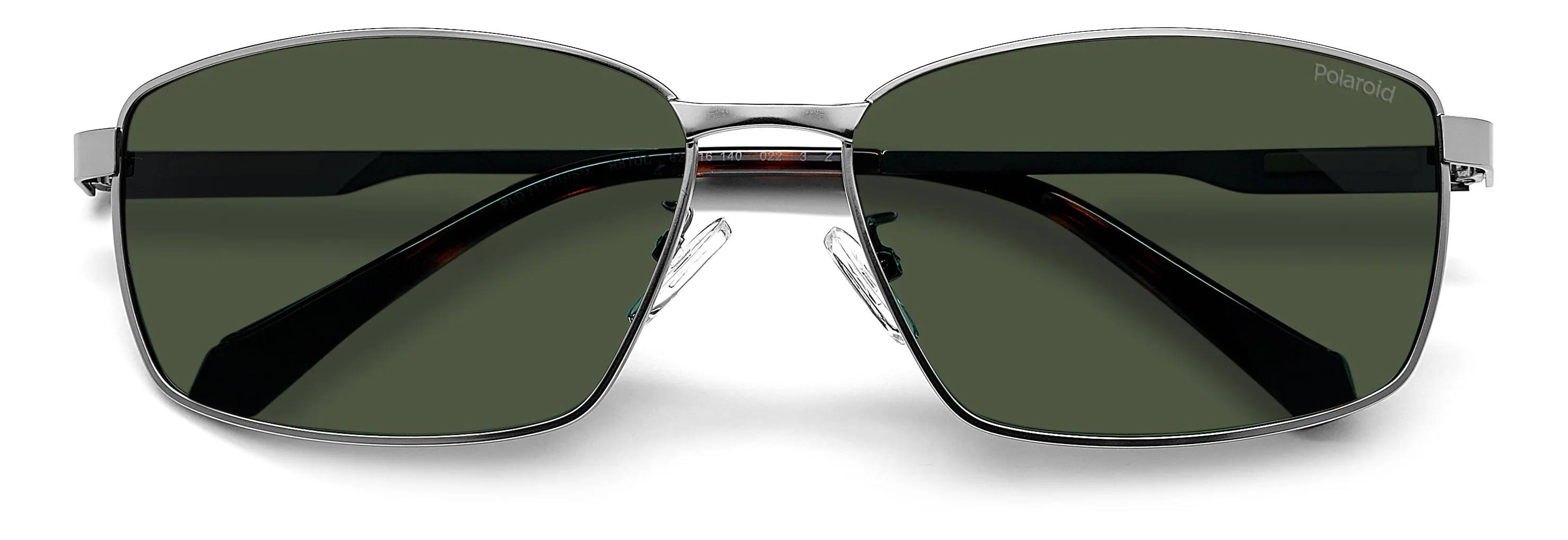 Polaroid PLD 2137/G/S/X R81/UC Occhiali da sole Acciaio Argento Opaco Verde Squadrata Polarizzata - immagine 3