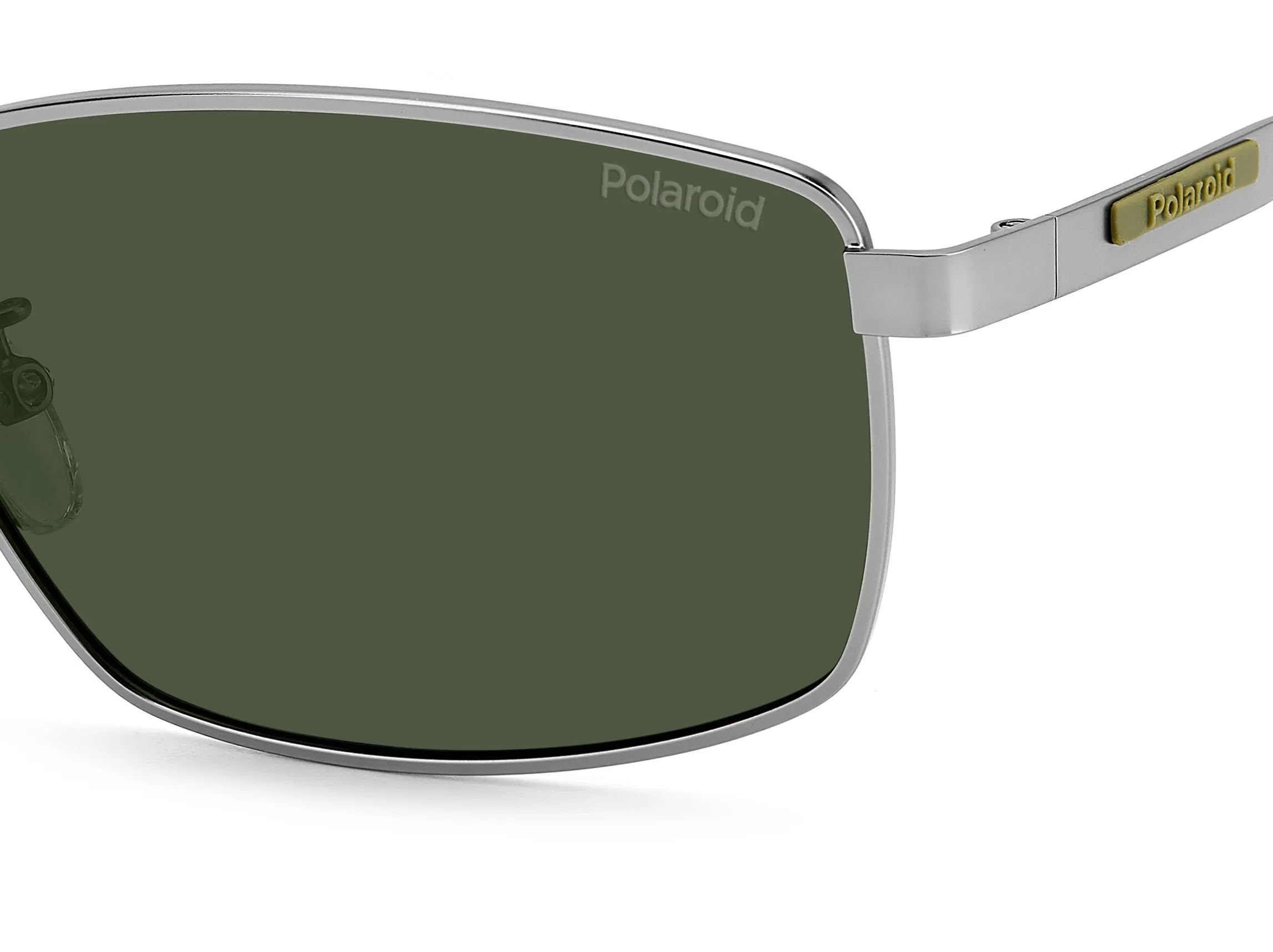 Polaroid PLD 2137/G/S/X R81/UC Occhiali da sole Acciaio Argento Opaco Verde Squadrata Polarizzata - immagine 4